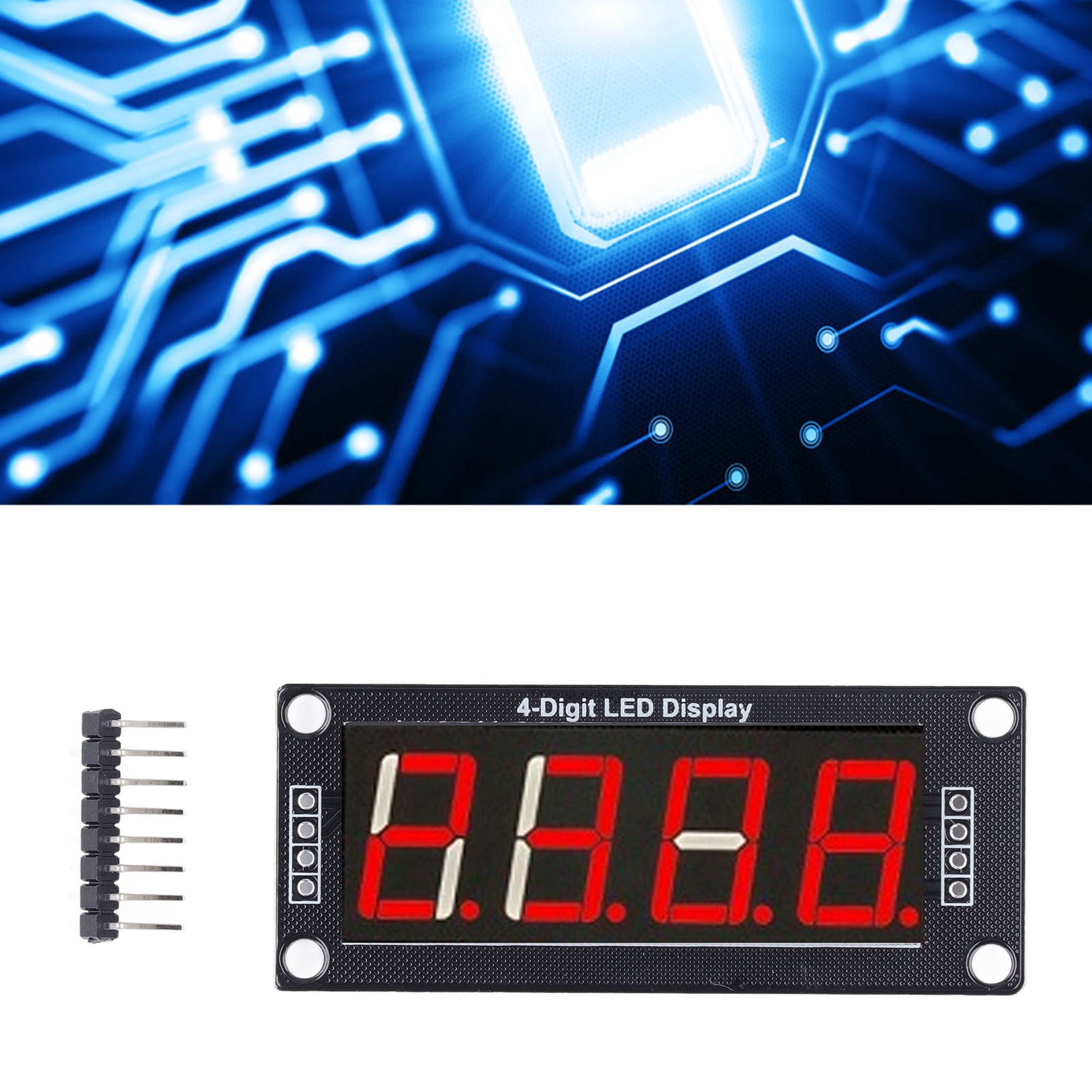 Verkauft In 4er-packs: 0,56 Zoll Digitales Anzeigemodul, Vierstellige Sieben-segment-led-anzeige, Tm1637 Modul, Rot.