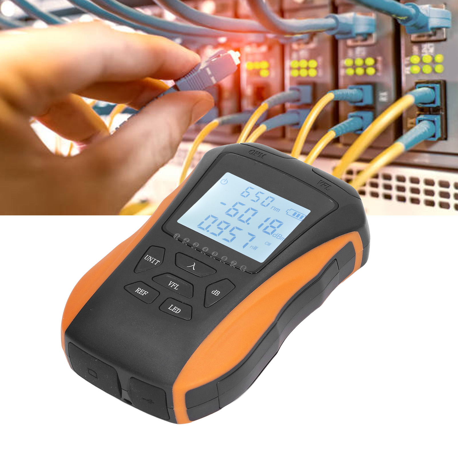 Sgs111 15km Multifunktionales Optisches Wattmeter, Vier-in-eins-faseroptikdetektor, Messbereich -70 Bis +10 Dbm