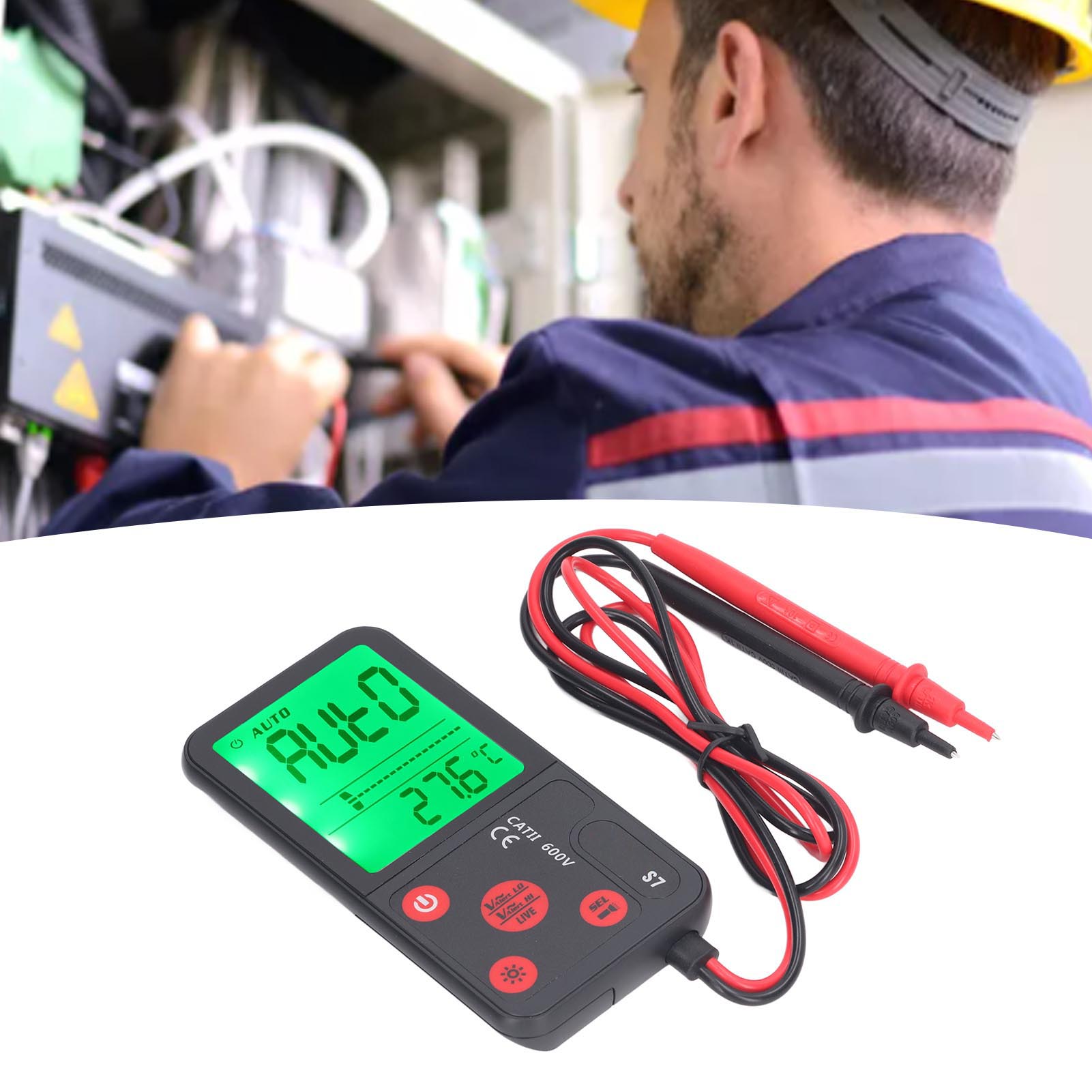 Bside S7 Intelligentes Digitalmultimeter Mit Großem Display, Usb-ladefunktion Und Automatischer Ac/dc-spannungserkennung
