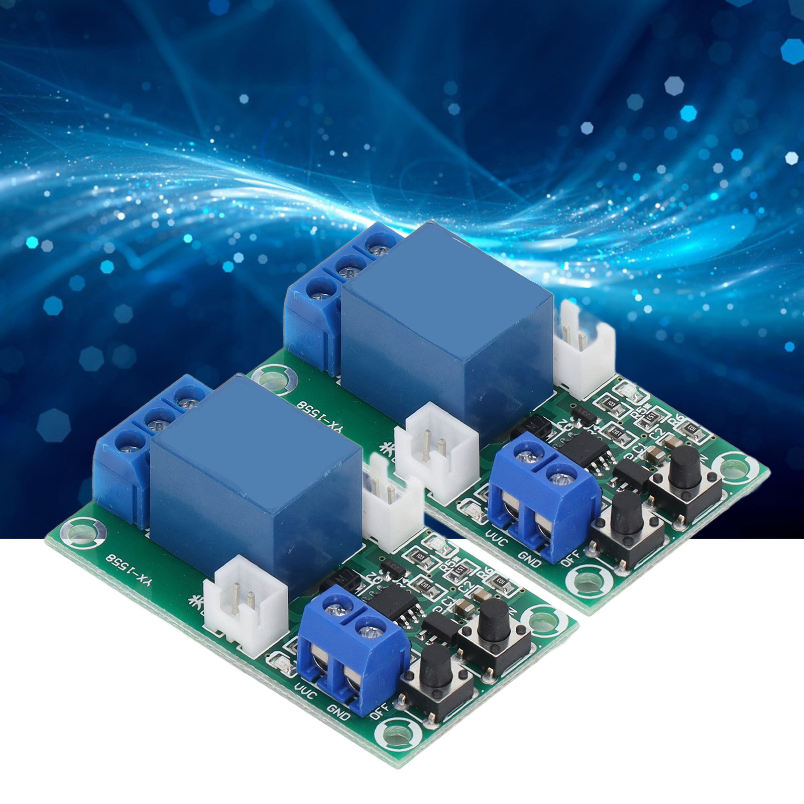 Zwei Neue 12v-doppelknopf-relaismodule, Einkanalige Rs-triggerschaltung, Selbstverriegelndes Modul, Können An Externe Berührungsschalter Angeschlossen Werden.