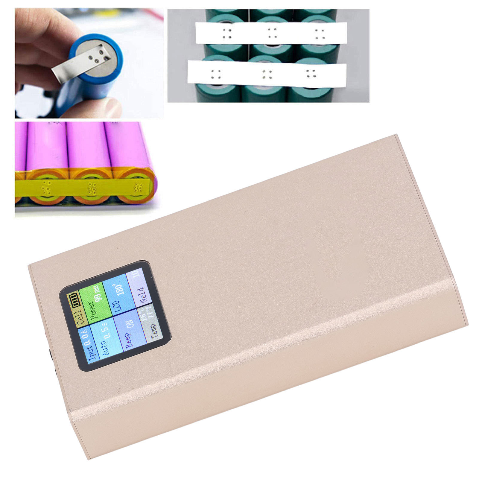 Mini-akku-punktschweißgerät Mit 1,8-zoll-farb-lcd-bildschirm Do-01 Für Heimwerker-akkuschweißen (europäischer Standard 100-240 V)