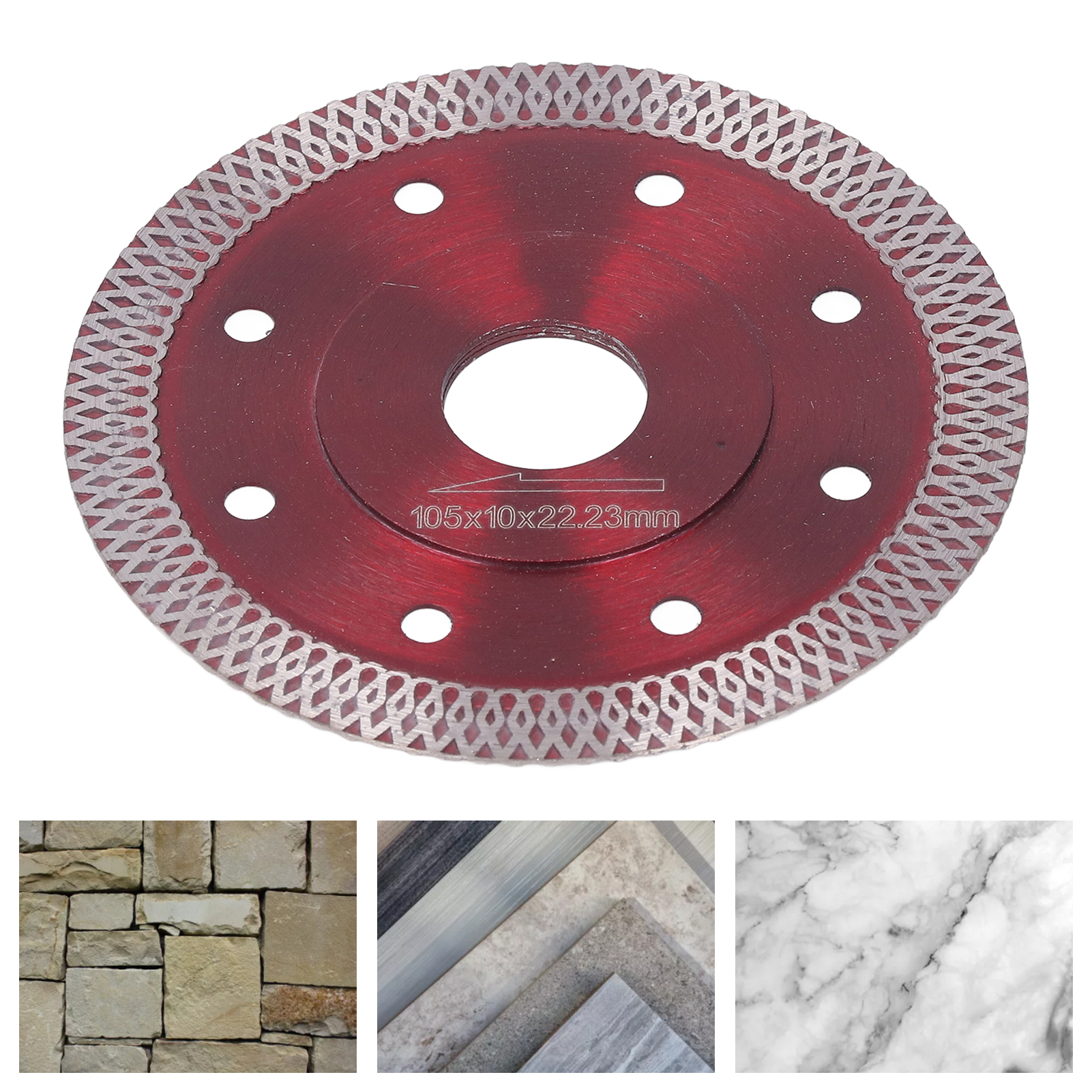 Diamantsägeblatt Mit Gewellten Und Gekanteten Zähnen, Ideal Zum Schneiden Von Keramikfliesen Und -platten, Zum Verfugen Und Zum Abschrägen. 105 Mm.