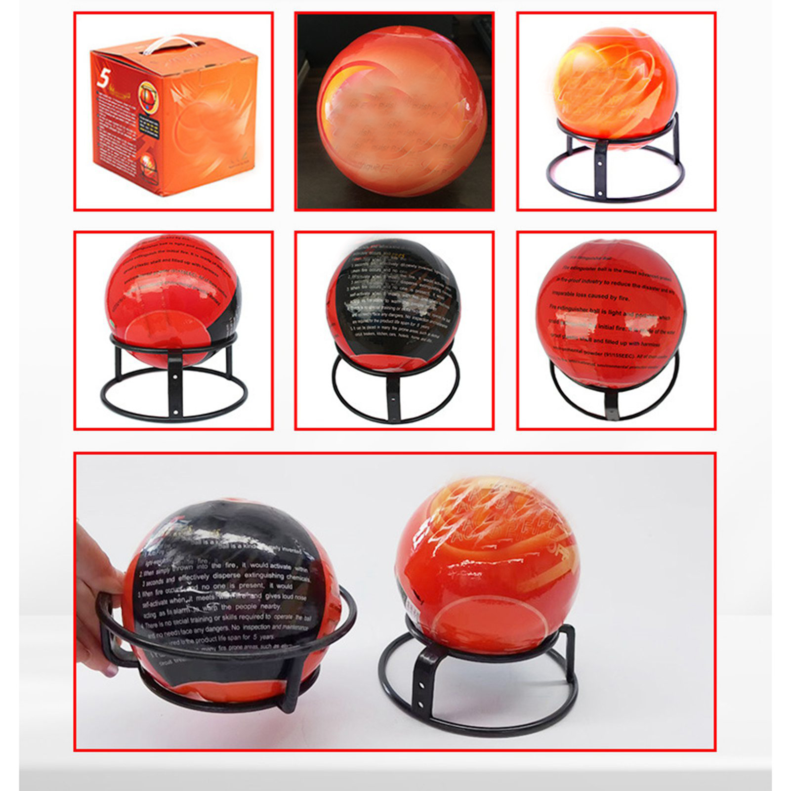 Tragbarer, Handgeworfener Pulverfeuerlöscher, 4 Kg, Feuerlöscher Für Lagerhallen- Und Waldbrände, Automatische Feuerlöschkugel.