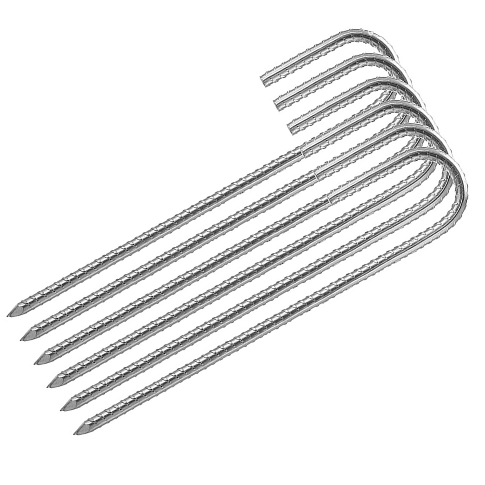 J-förmige Nägel Aus Verzinktem Stahl, Rasennägel, Bodenanker Aus Vliesstoff, Hochfeste Trampolinnägel (12 Stück)