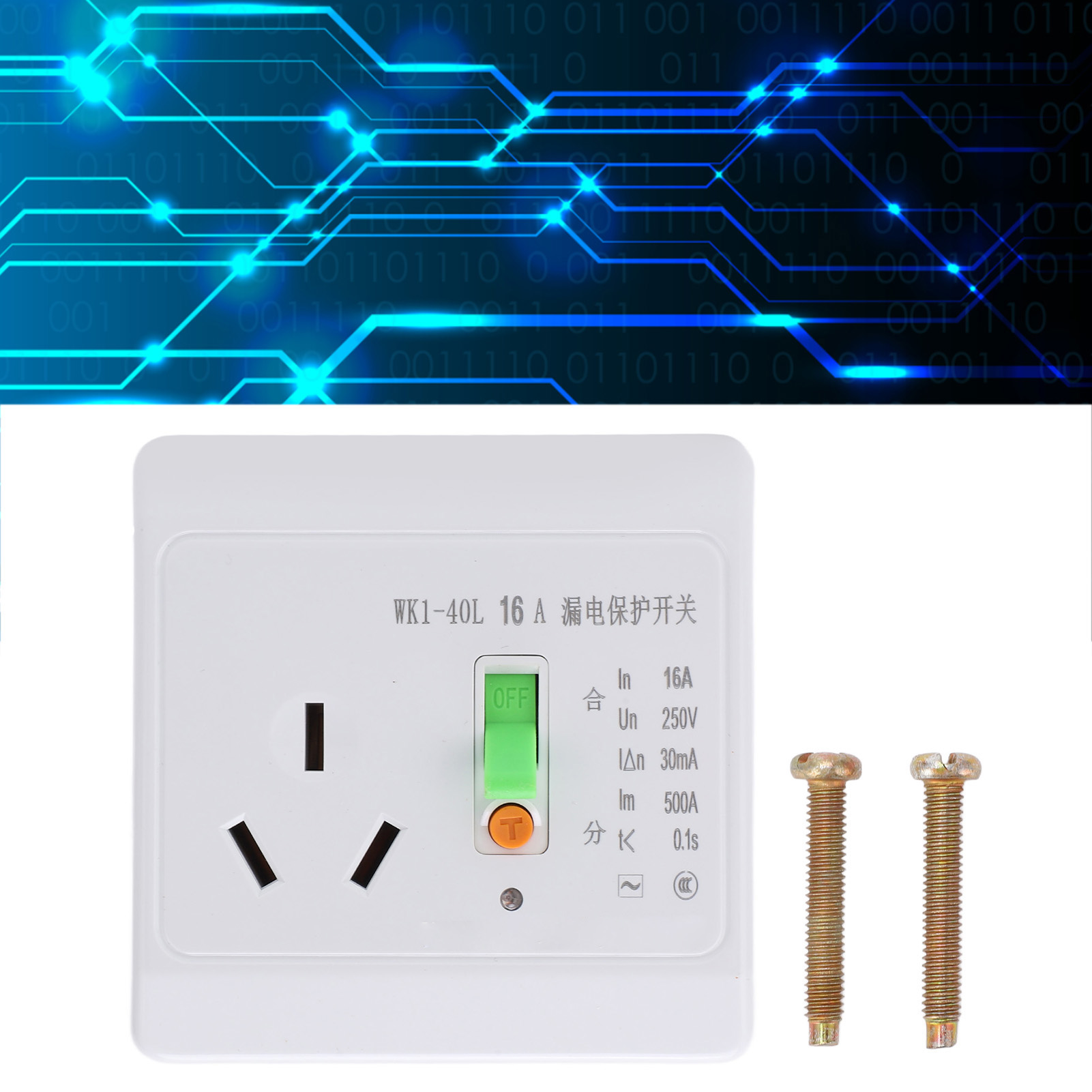 Wk1-40l 16a Fehlerstromschutzschalter, Typ 86, Für Klimaanlagen Und Warmwasserbereiter, 230 V