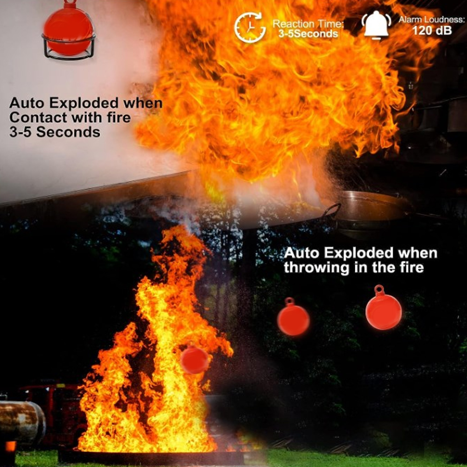 Tragbarer Automatischer Feuerlöscher Mit 1,3 Kg Löschkugel, Automatischer Trockenpulver-feuerlöscher Zum Aufhängen, Löschkugel, Für Zuhause, Lager Und Fabrik