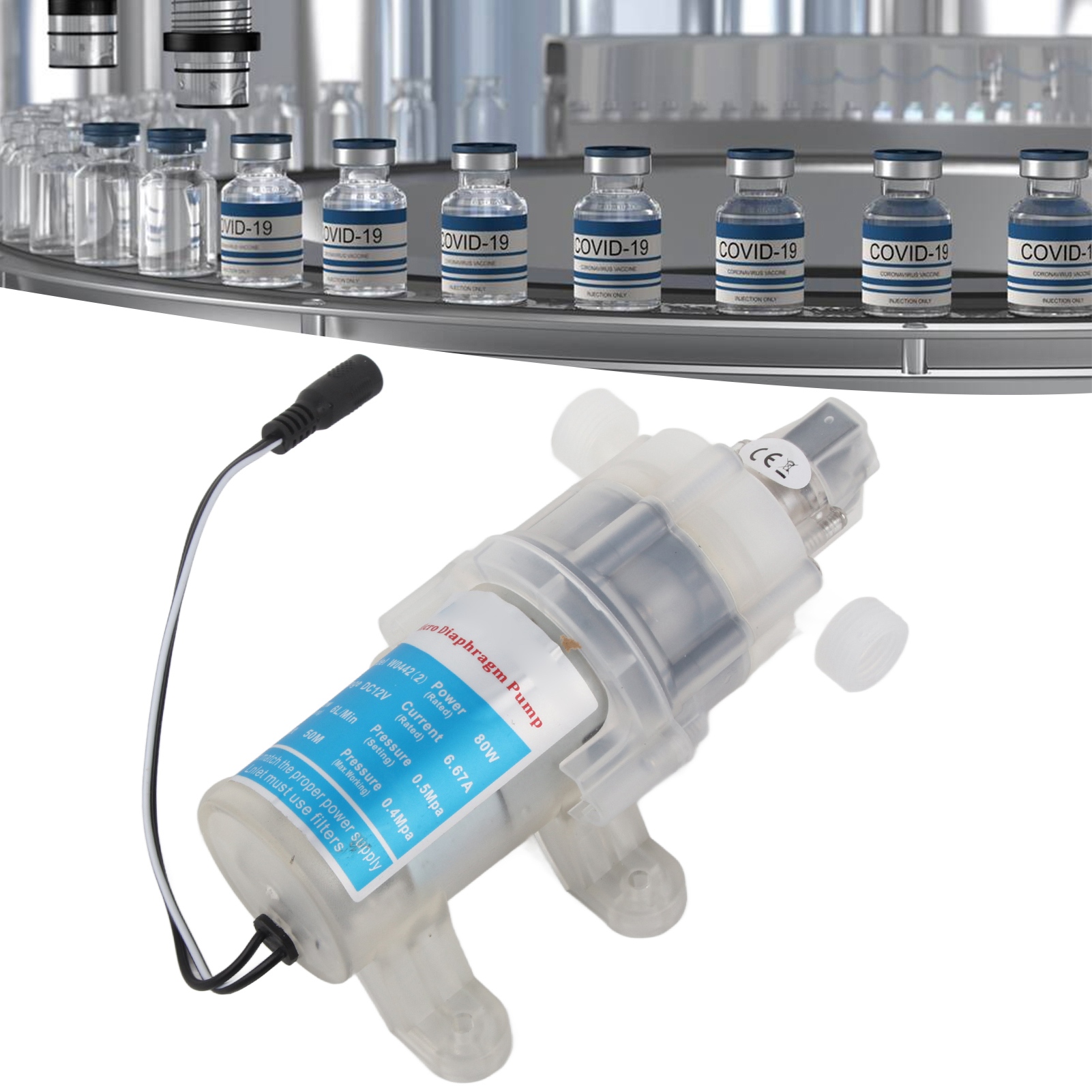Neue Miniatur-membranpumpe 80 W, Nennspannung 12 V.