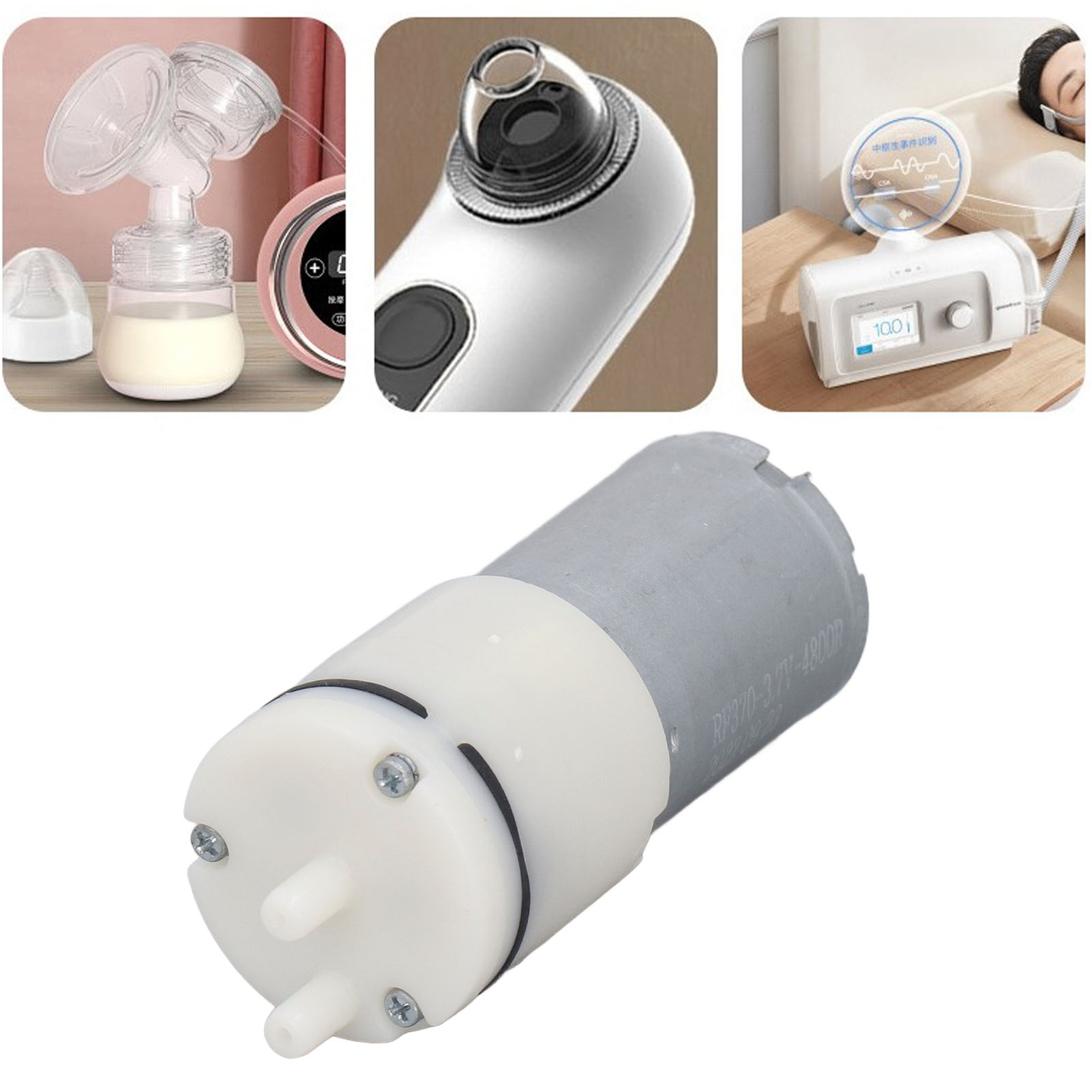 Doppelanschluss-luftpumpe 370b, Mikro-luftpumpe, Diy-luftpumpe, Großvolumen-belüfter, Geeignet Für Outdoor-angeln, Dc 3,7v.