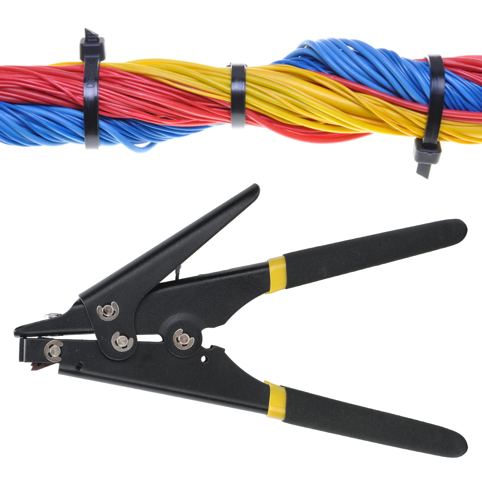 Hs-519 Kabelbinderpistole Für Nylon - Spannwerkzeug Mit Einstellbarer Spannung Zum Befestigen Und Schneiden Von Schwarzen Nylon-kabelbindern