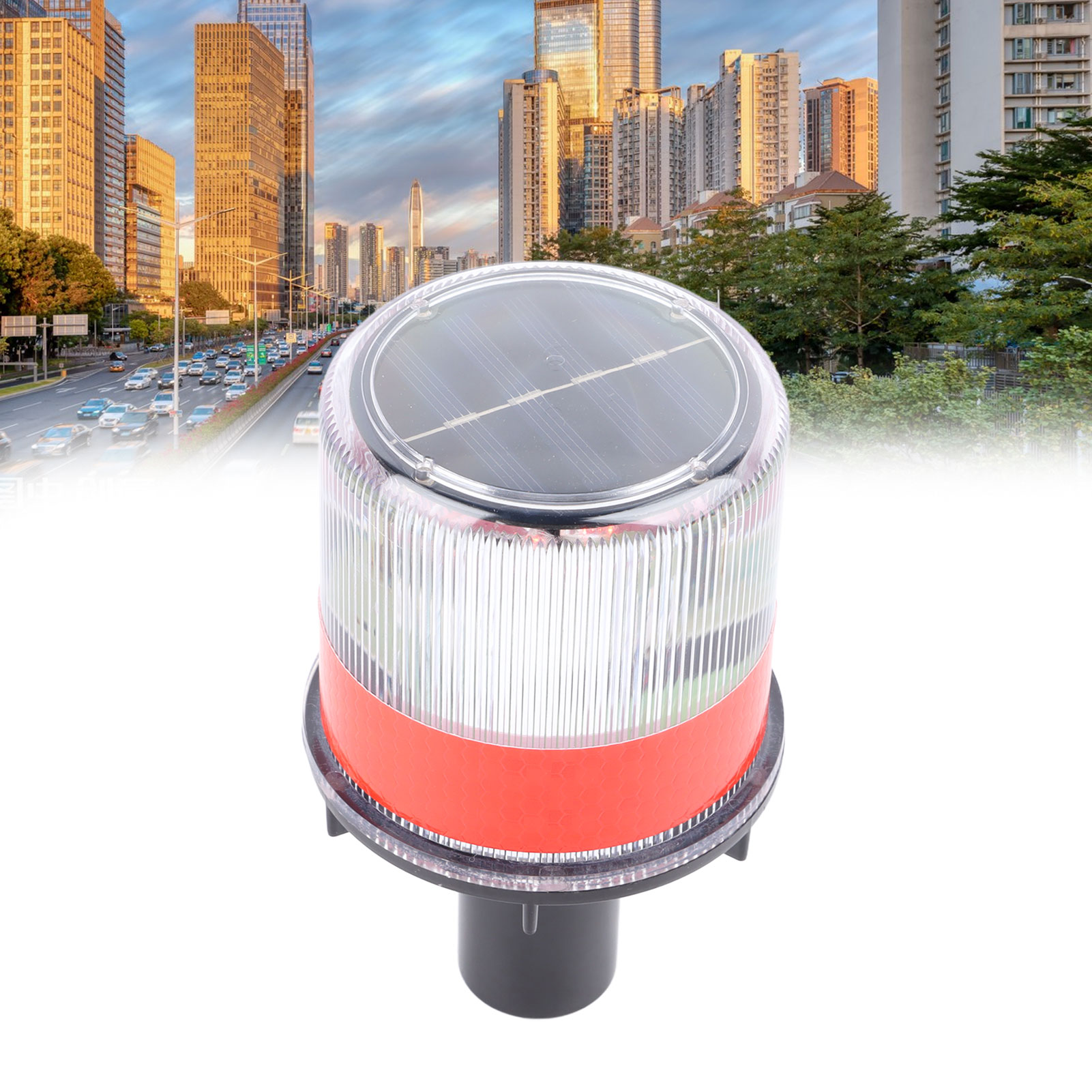 Solarbetriebene Led-verkehrsampeln Für Nächtliche Straßenbauarbeiten, Verkehrskegel, Absperrungsleuchten, Schutzpfosten, Zäune Und Blinklichter.