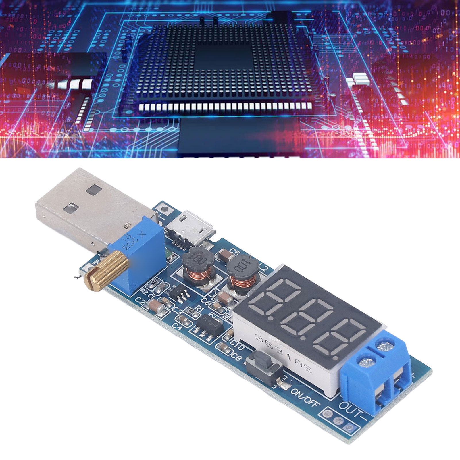 Usb Dc-dc-leistungsreglermodul, 5v Auf 3,3v, 9v, 12v, 24v Desktop-netzteilmodul.