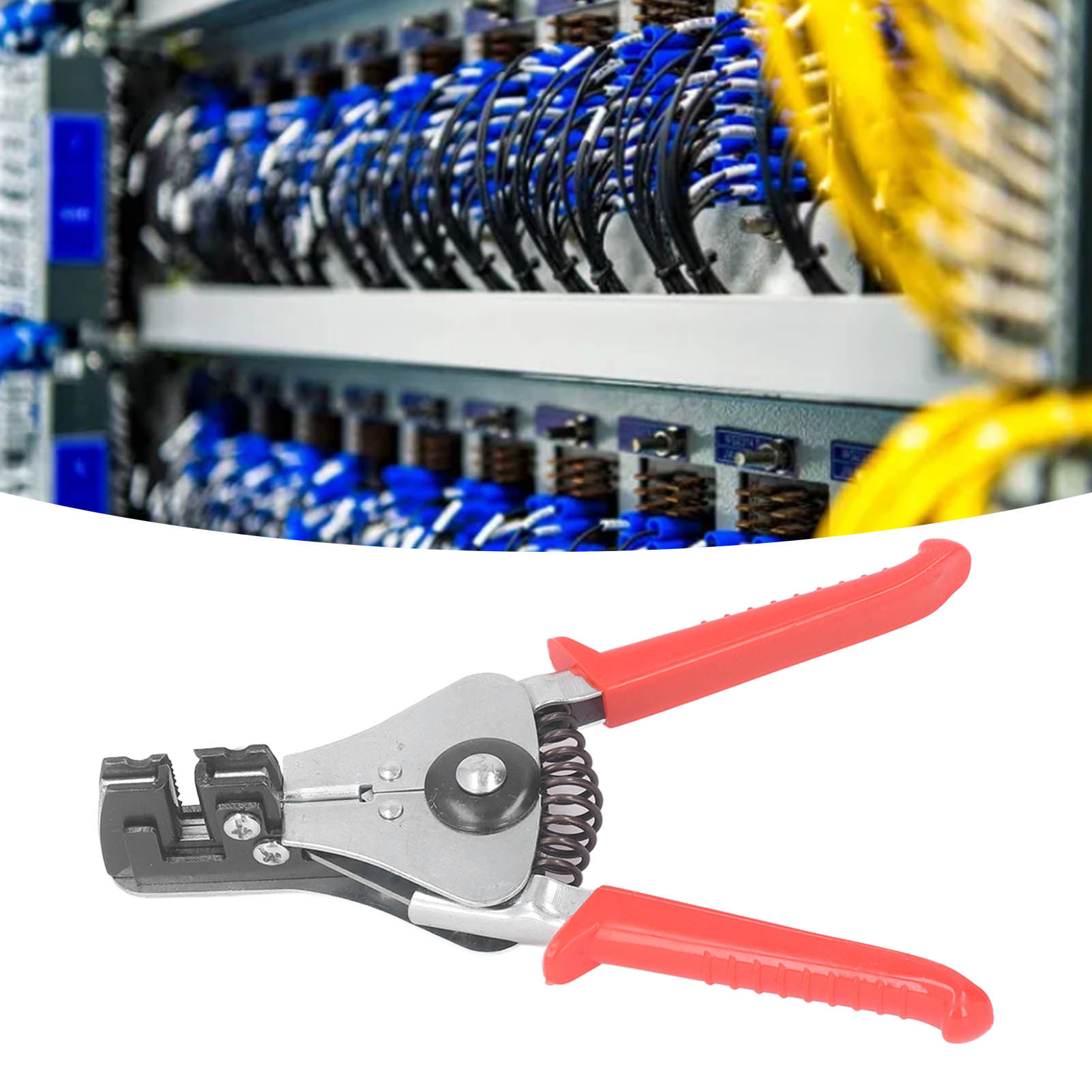 Roter, Multifunktionaler Automatischer Abisolierer, Robustes Automatisches Abisolierwerkzeug Für Die Verkabelung.