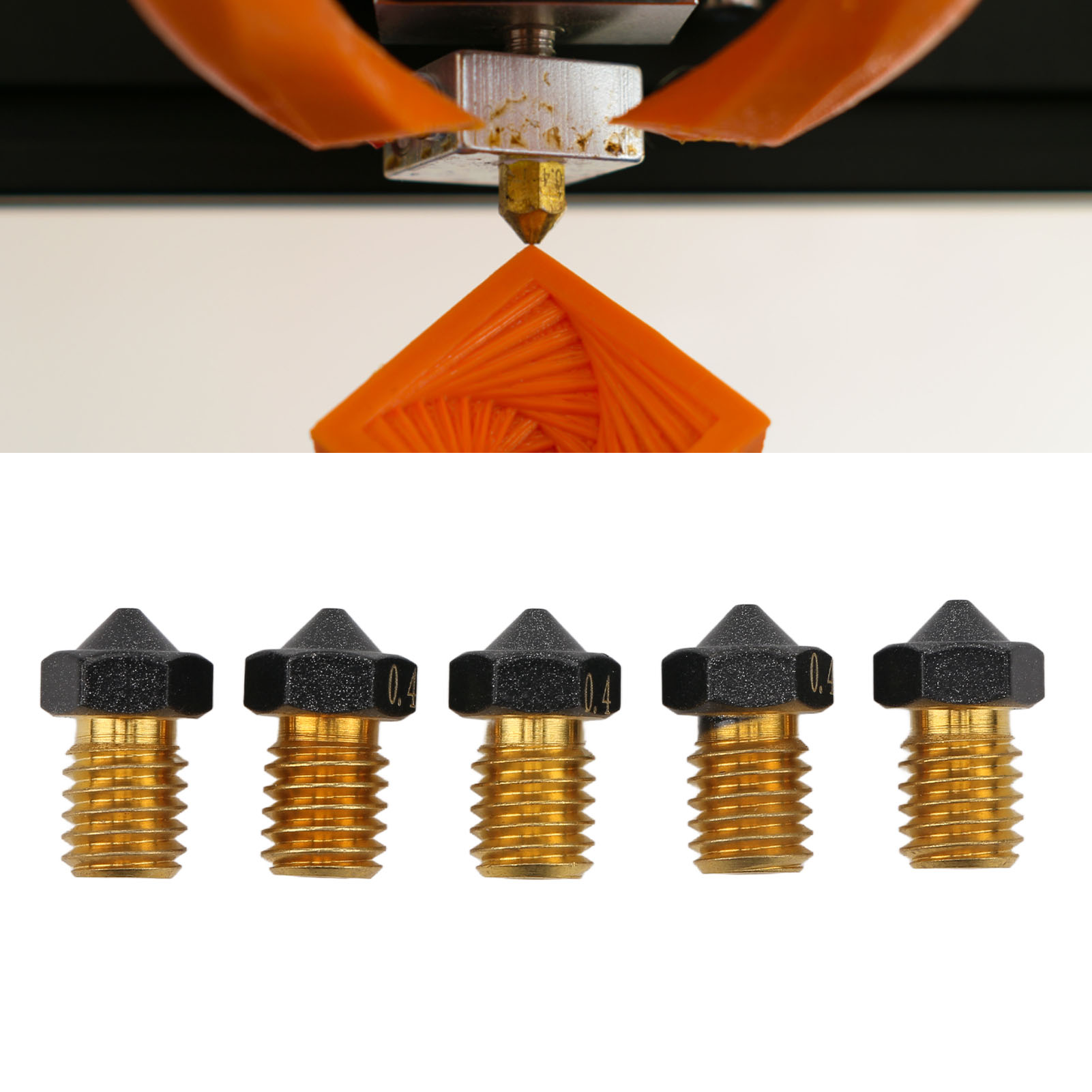 0,4-mm-extrusionskopf, Ptfe-beschichtete Messingdüse Für 1,75-mm-filament, E3d-düse