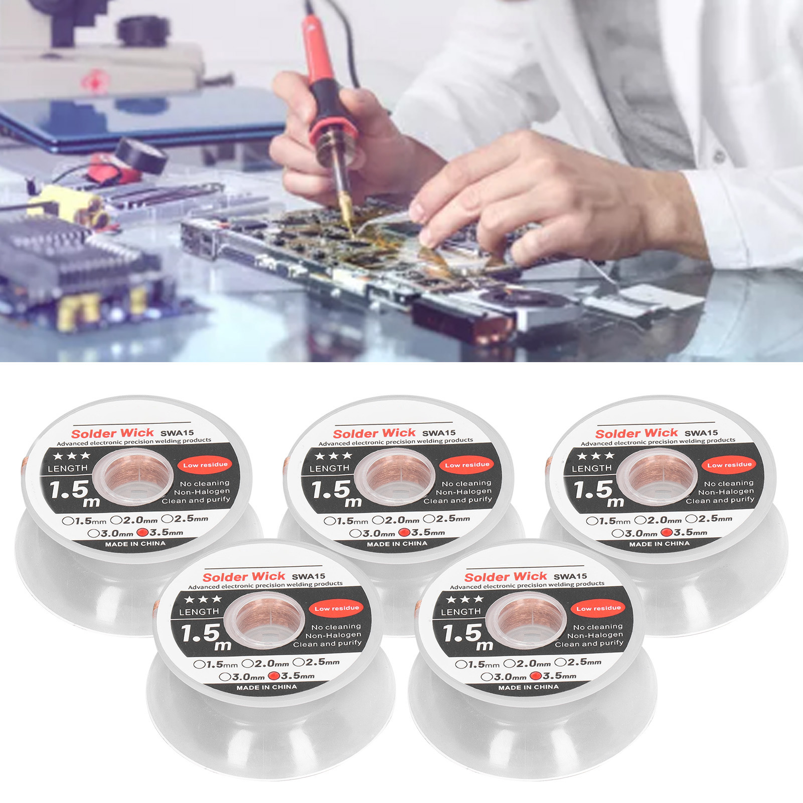 Verkauf Von 5er-packs Kaisi Entlötdrähten, Keine Reinigung Erforderlich Und Verschleißfest, 3,5 Mm.