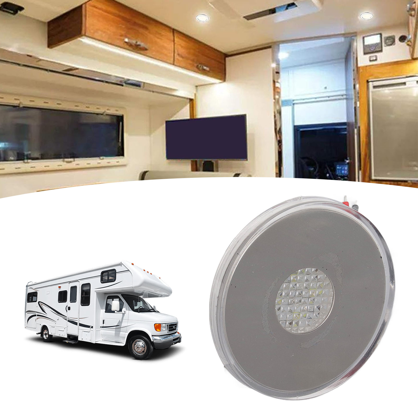 Led-lichtscheibe 10-24v 0,5w, Einbauleuchte Für Decke, Flur-/treppenhausbeleuchtung, Weißes Licht.