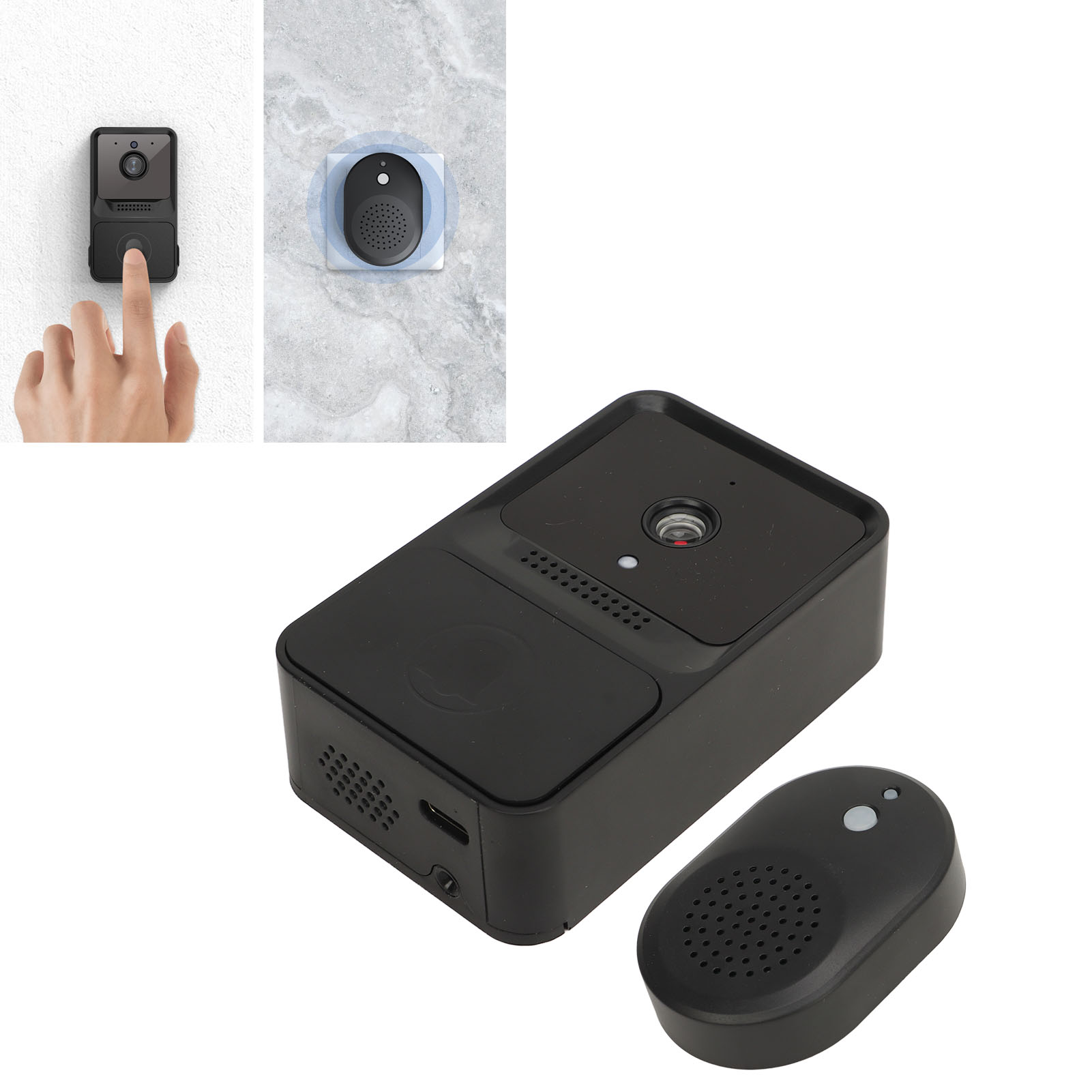 Z20 Smart-türklingel Mit Aktiver Weckfunktion, 30-w-pixel-technologie, Geringem Stromverbrauch, Drahtloser Video-gegensprechanlage, Überwachung Per Mobiltelefon, Wlan-türklingel