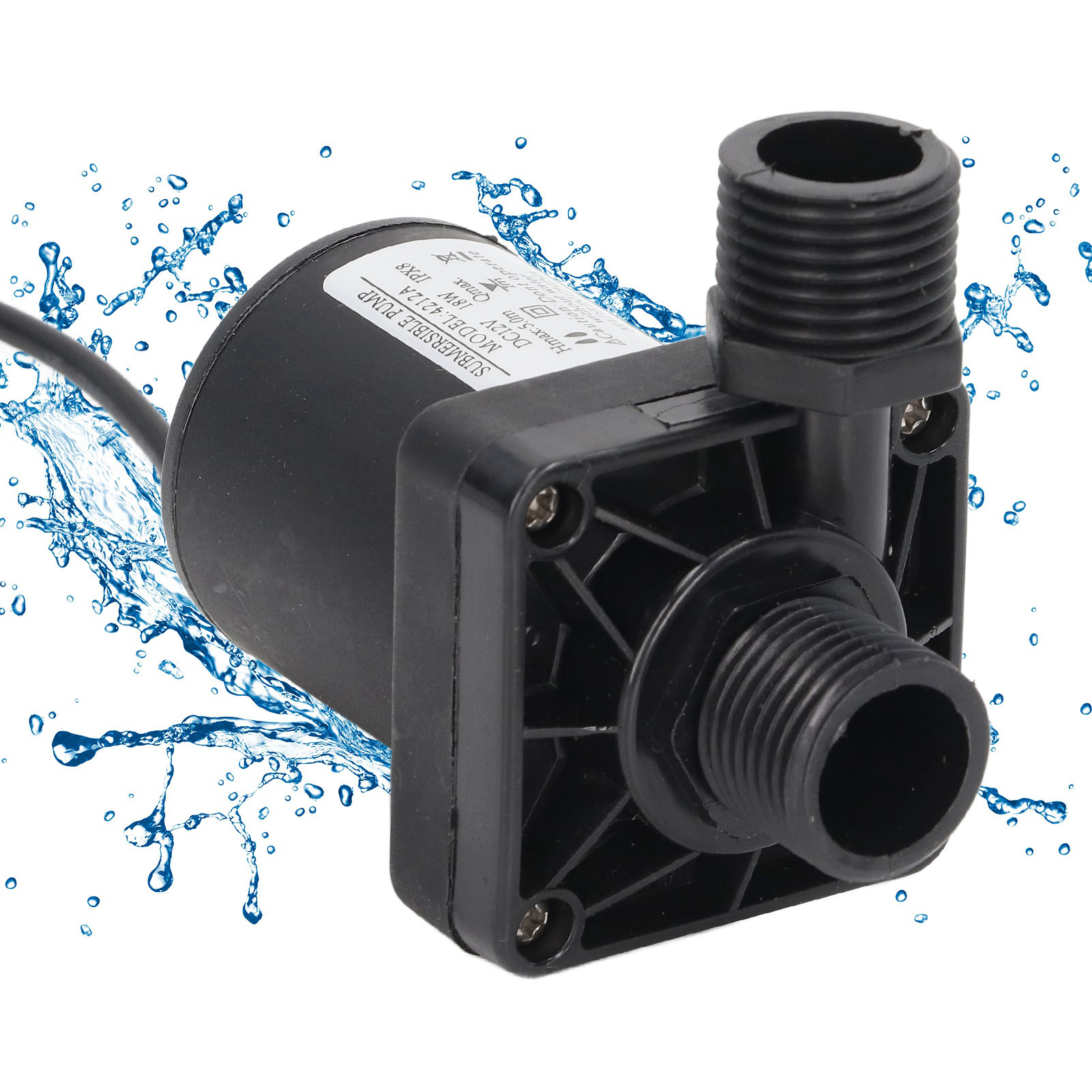 Miniatur-tauchpumpe 12v Dc 20w 800l/h, Leise Bürstenlose Kreiselpumpe