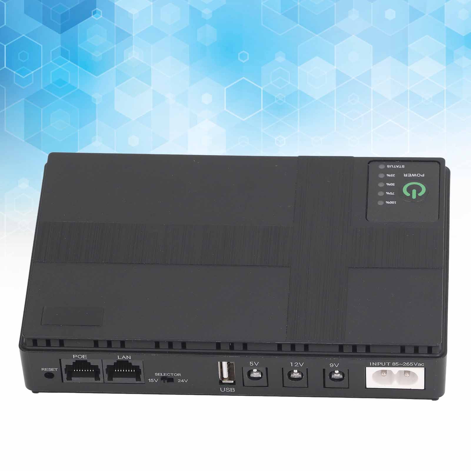 Hochleistungsfähige Mini-usv Mit Ausgangsspannungen Von 5v/9v/12v/poe 15v/poe 24v. Geeignet Für Die Notstromversorgung Von Routern (europäischer Standard).