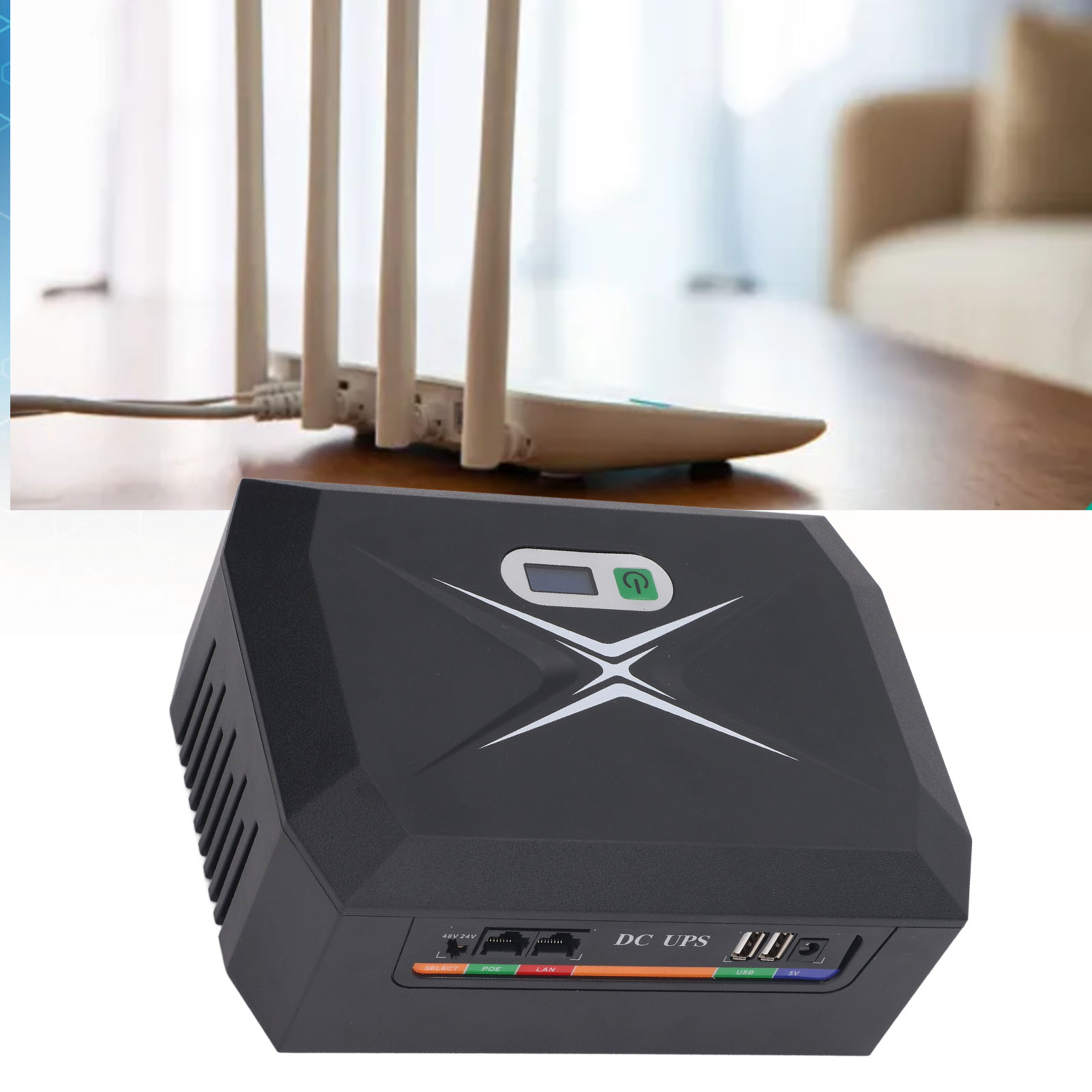 60-w-20800-mah-unterbrechungsfreie Stromversorgung (usv) Für Router, Optisches Modem Und Überwachungskamera (mini-usv) – Europäischer Standard