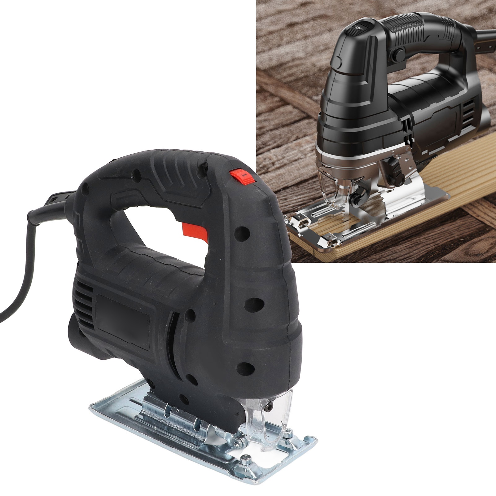 Verstellbare 6-gang-stichsäge 780w, Tragbare Mini-multifunktions-elektrosäge, Schwarz, Europäischer Standardstecker, 220v.