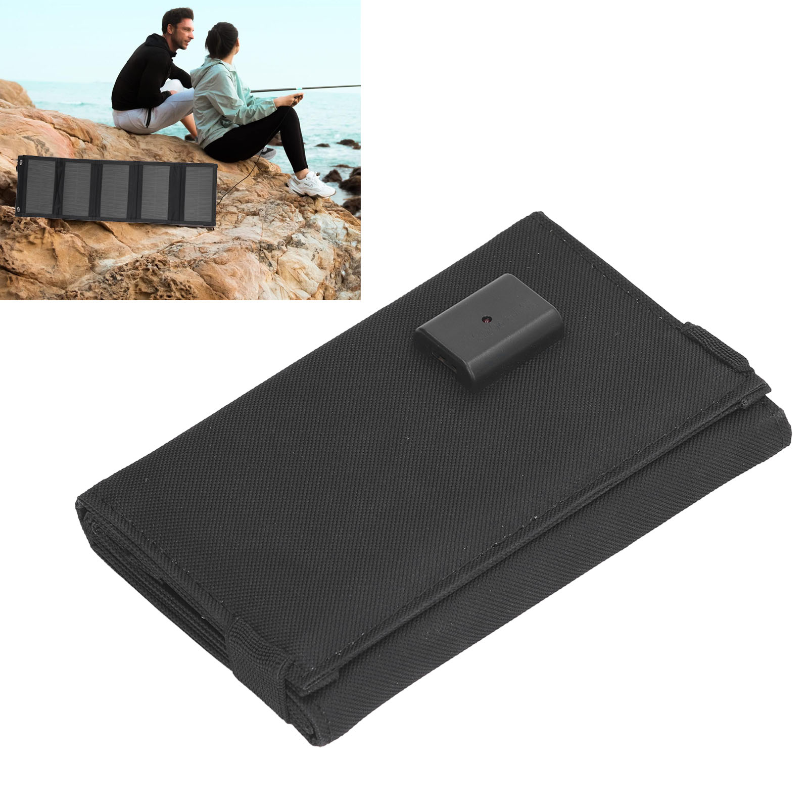 5v 12w Solarladegerät Mit Faltbarem Solarpanel Und Usb-ausgang