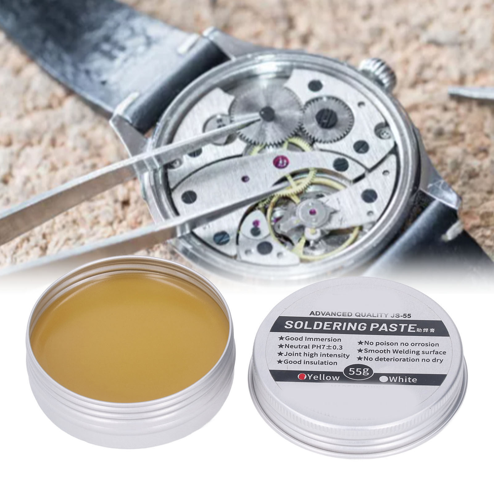 Gelbe Lötpaste, Niedertemperatur-flussmittel Ohne Nachbearbeitung, Harzbasierte Lötpaste, 55 G