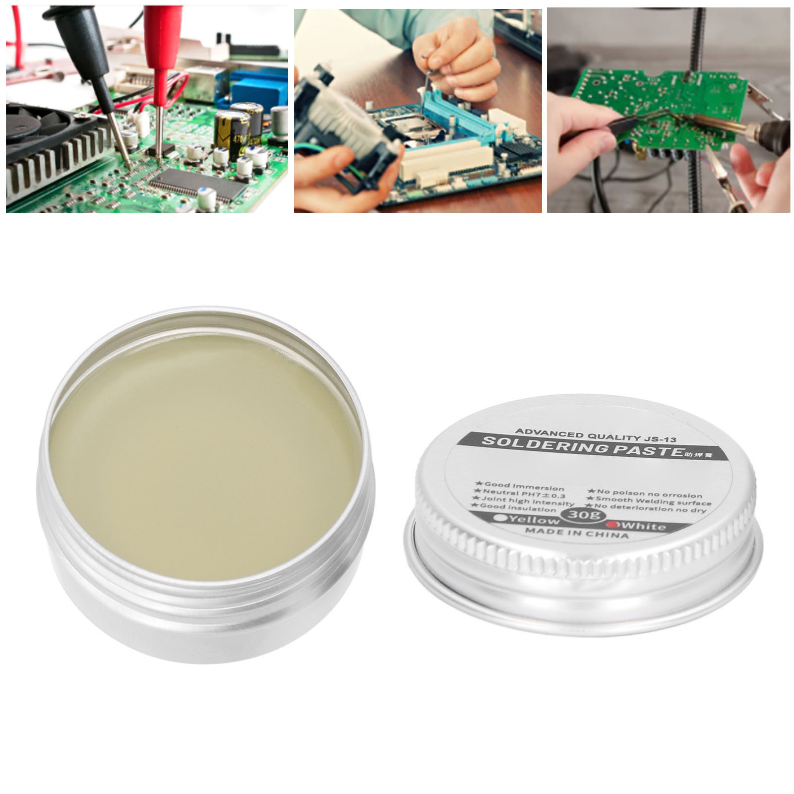 Hochwertige, Niedrigtemperaturbeständige, Rückstandsfreie Weiße Kolophonium-lötpaste, 30 G