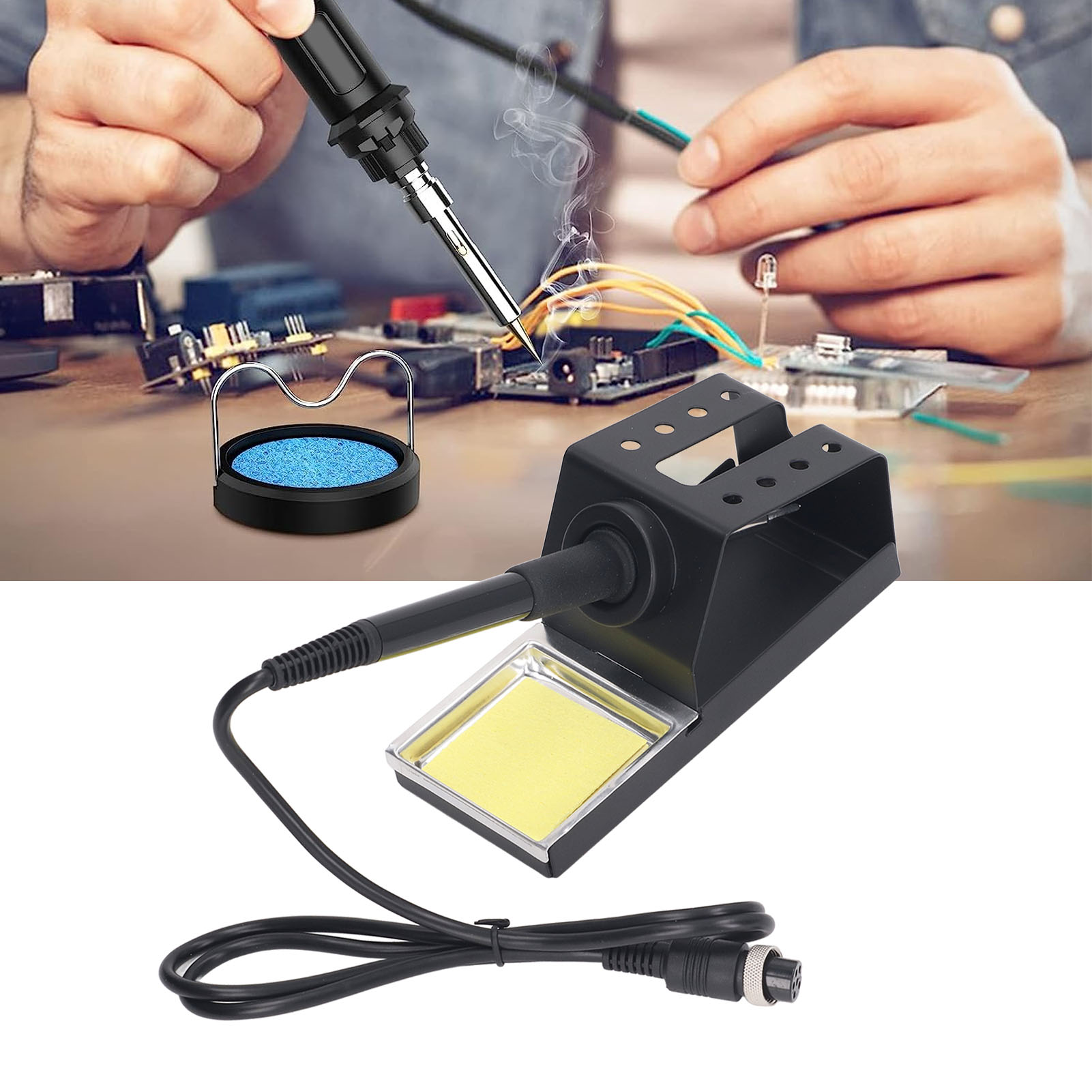 60w Intelligentes Desktop-thermostat-lötstations-set, Einstellbare Temperatur Und Schnelles Aufheizen, Keramik-thermostat-design, Europäischer Standard.