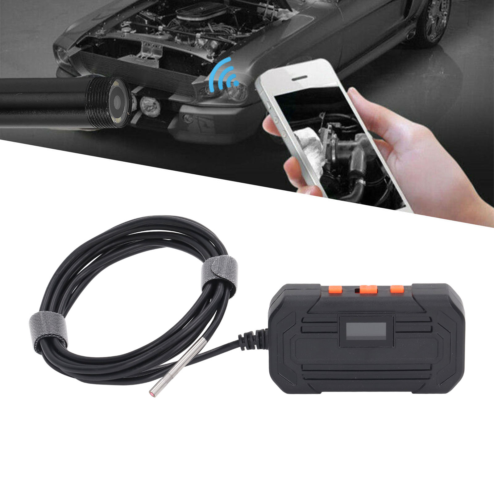 Endoskop Mit Wlan, Wasserdichte Linse Für Mobiltelefone, 3,6 Mm Endoskop, Drahtloses Industrieendoskop, 2 Meter.