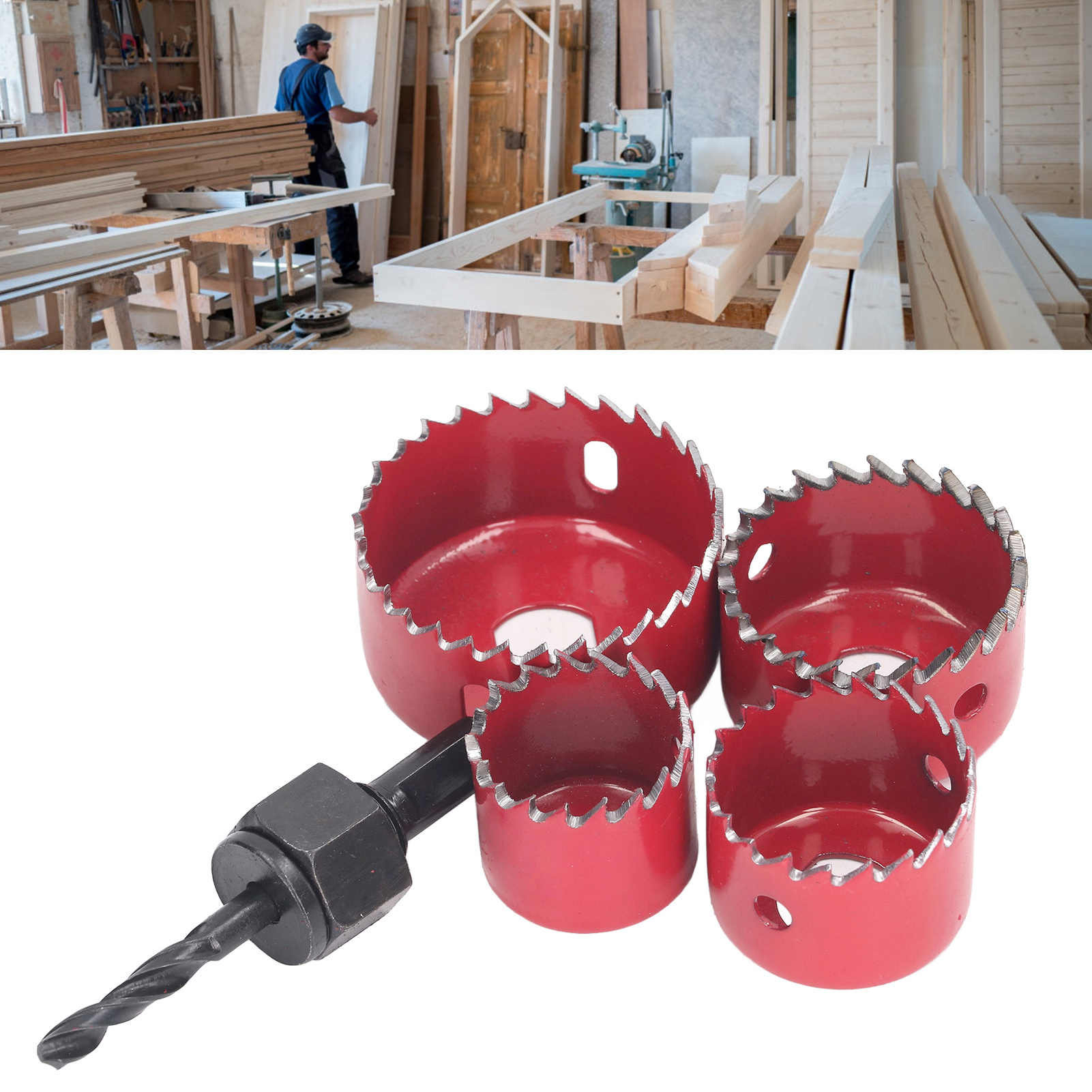 8-griff-lochsägen-set, Lochsäge Für Holzbearbeitung, 5-teiliges Bohrer-set