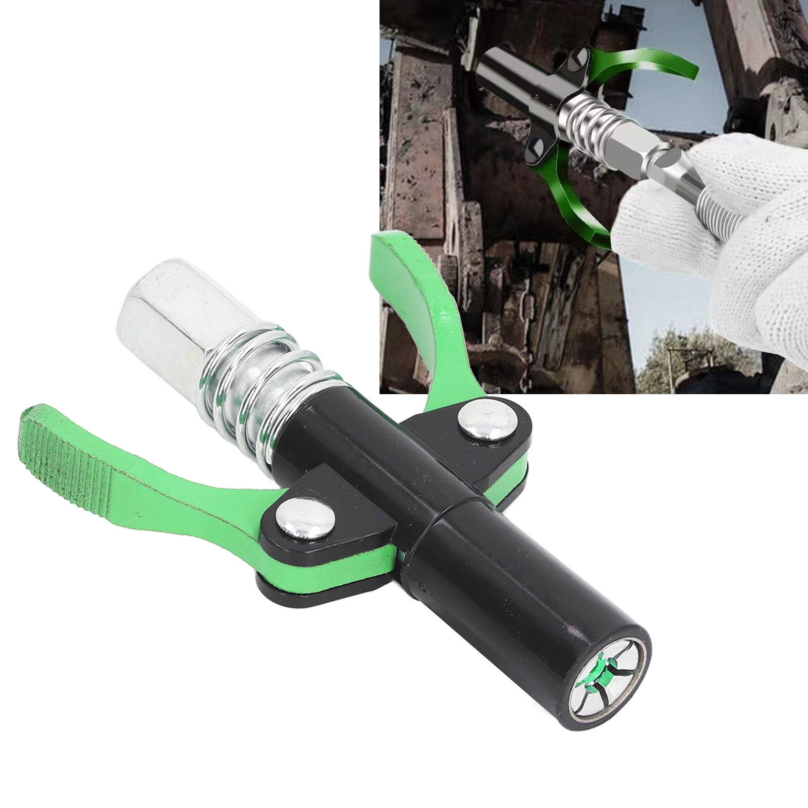 Neue Hochdruck-fettpressendüse Mit Verriegelungsklemme, Doppelgriff, Selbstverriegelnd, Wasserdicht.