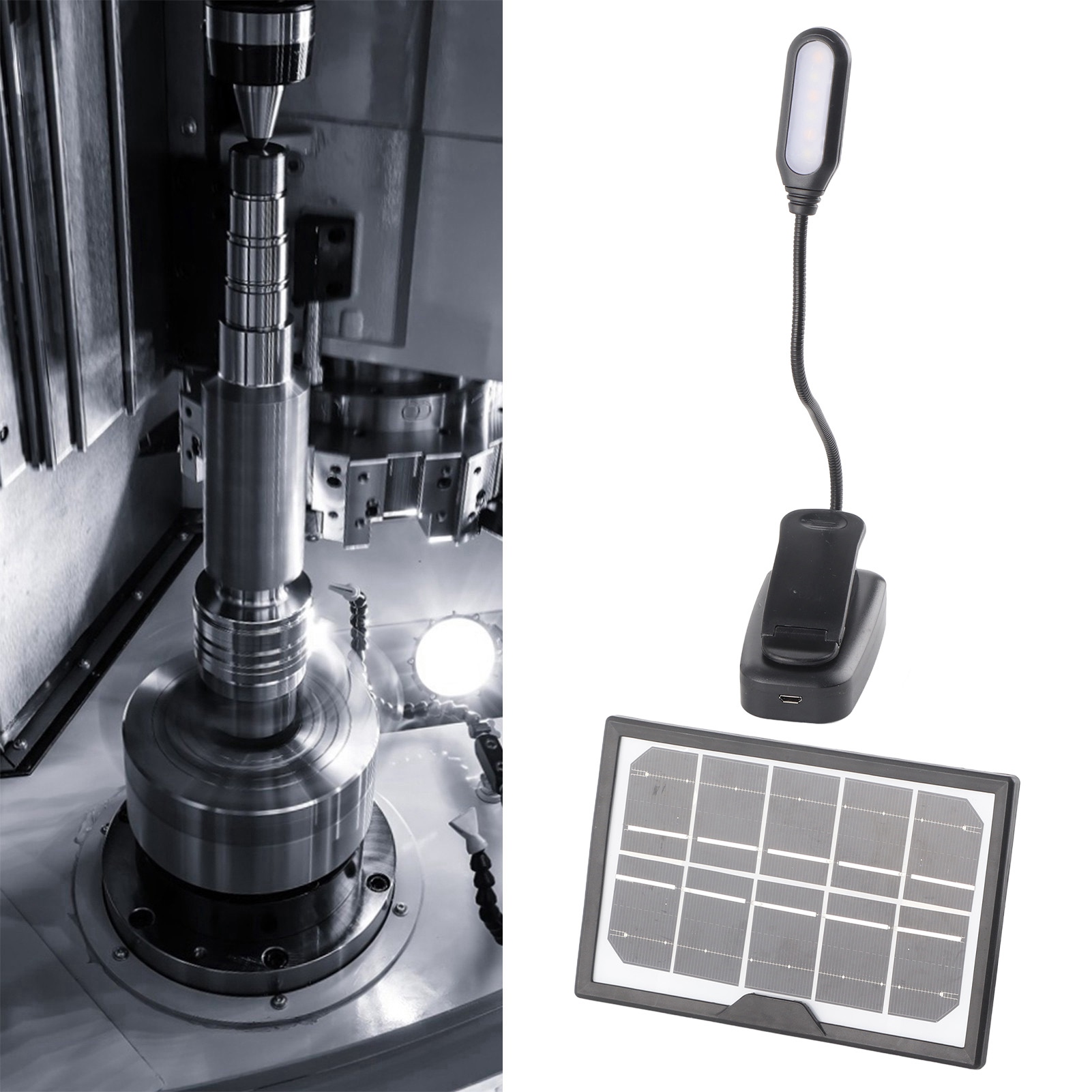 5v Wiederaufladbare Solar-klemmleuchte, Warmweißes Licht, Geteilte Solarlampe