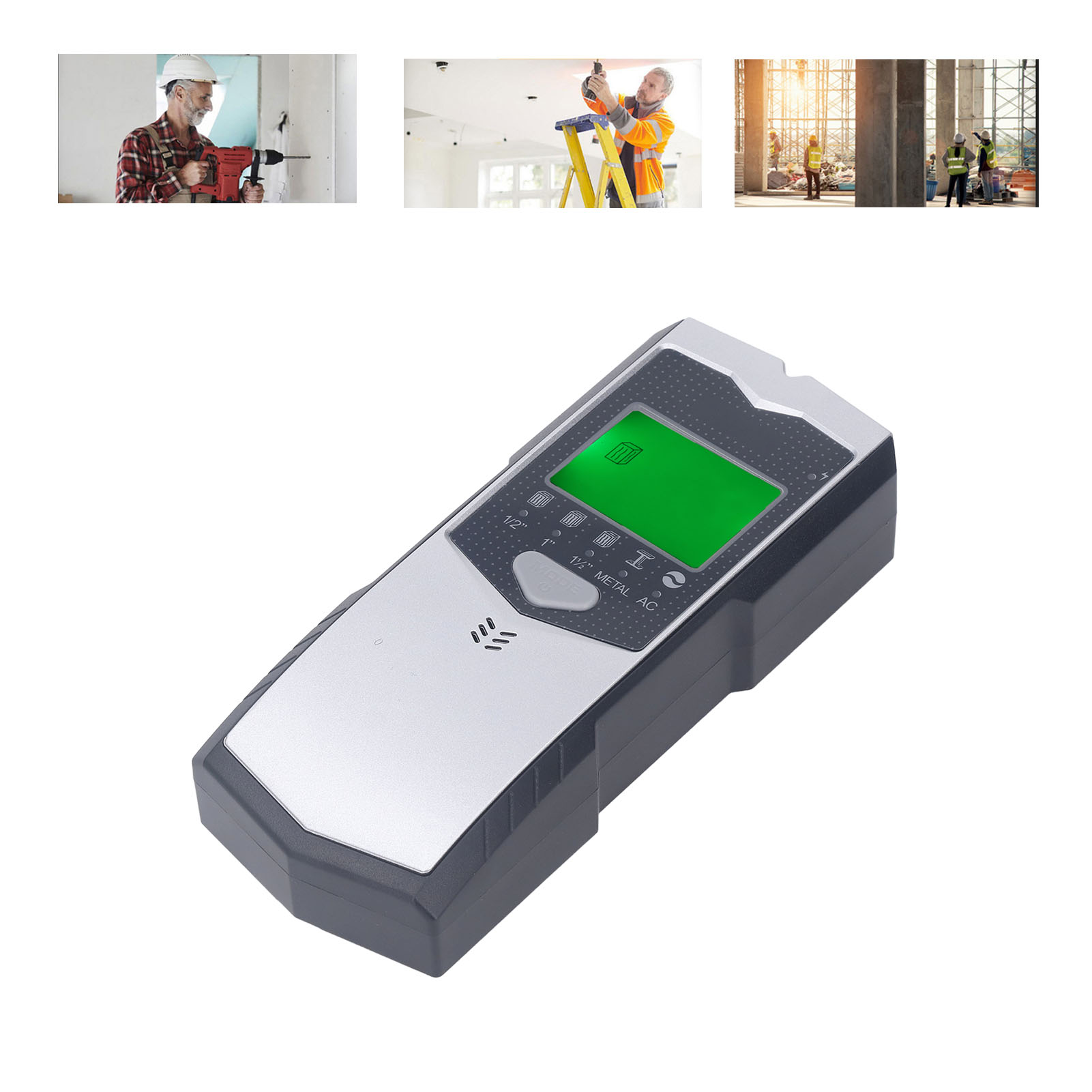 Sh401 Tragbarer Wanddetektor – 5-in-1-detektor Für Metalle, Holz, Drähte Und Kabel, Balkensucher, Wandscanner Mit Hochauflösendem Lcd-bildschirm