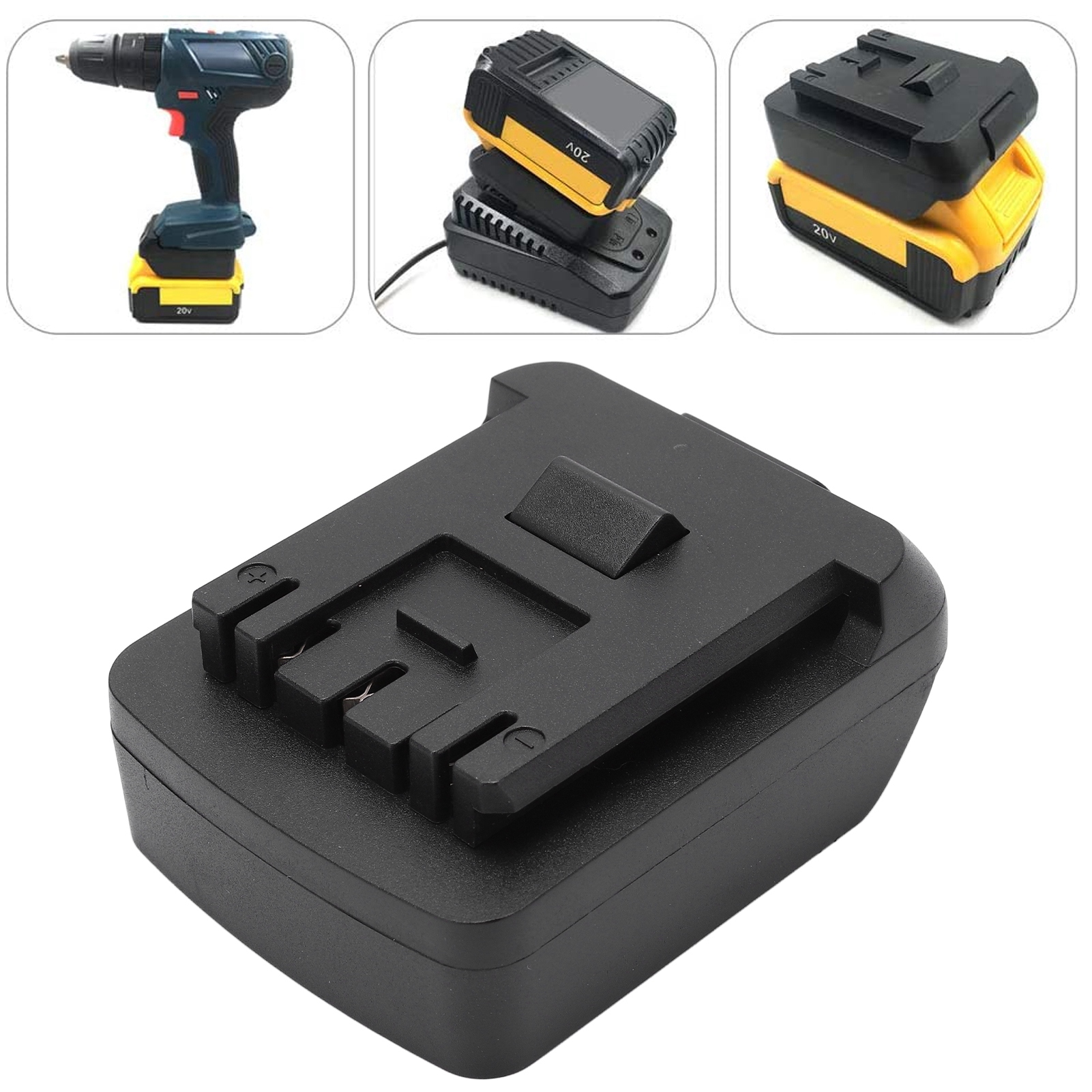 Dewalt 18v/20v Li-ionen-akkuadapter Für Bosch 18v Elektrowerkzeuge Mit Ladefunktion