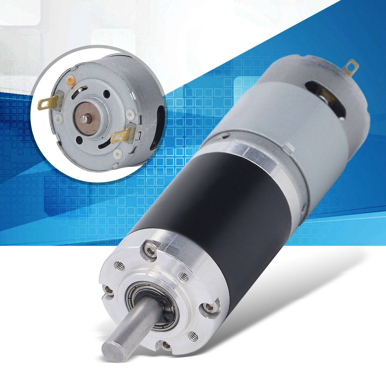 Miniatur-gleichstrom-getriebemotor Mit Planetengetriebe, 24 V, Drehzahl Einstellbar, Geräuscharm, Kleiner Motor, 372 U/min