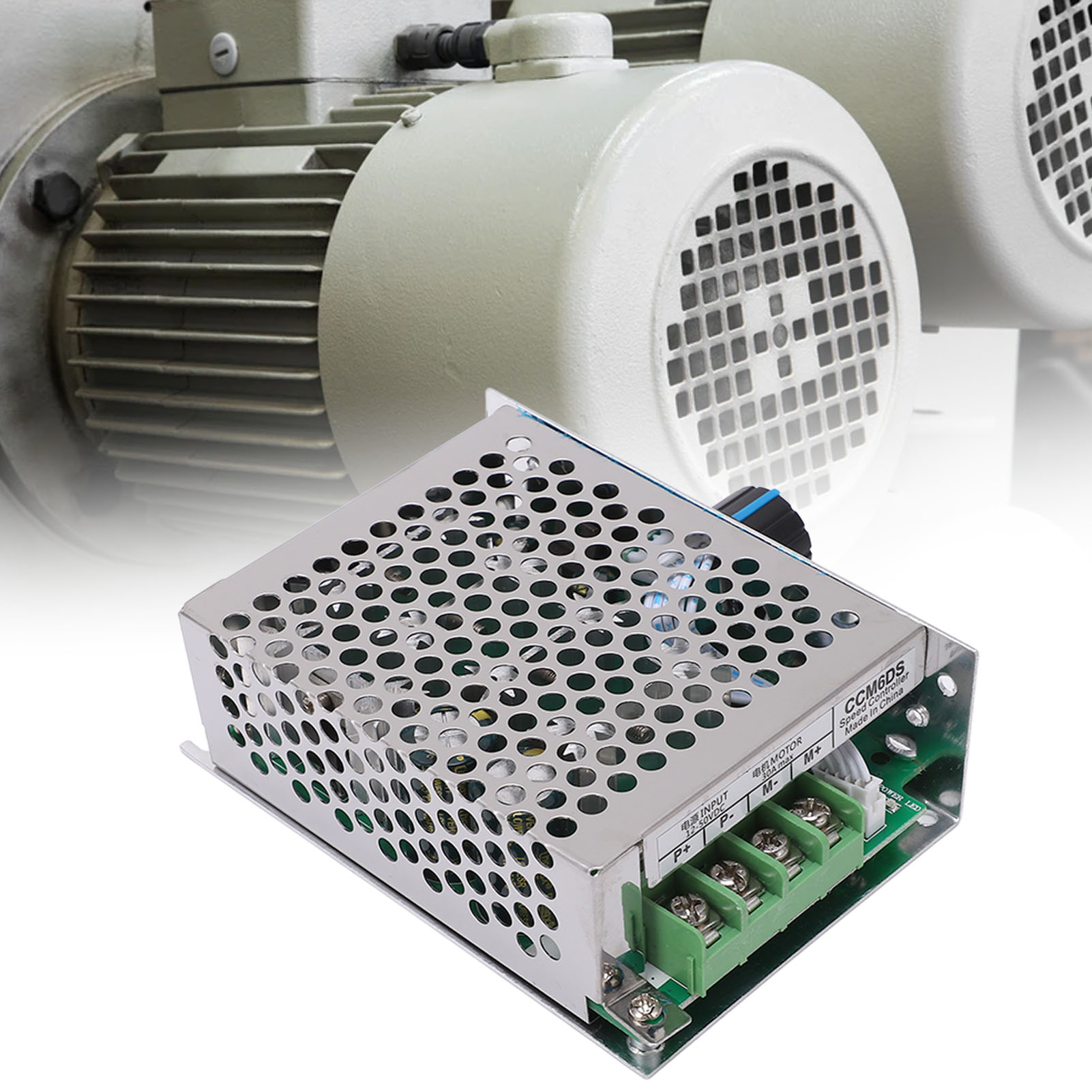Drehzahlregler Für 12-50v 30a Gleichstrommotor Mit Schalter Und Kontrollleuchte.