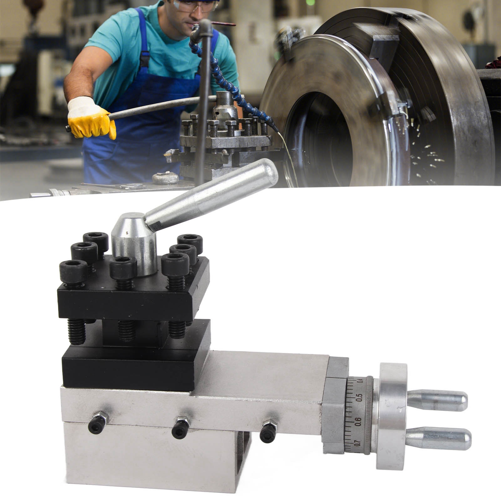 Werkzeughalter Für Mini-drehmaschine 210 Mit 6060 Mm Quadratischem Werkzeughalter, Geeignet Für Die Drehmaschinen 210, 816, 220400, 220600 Und 220750.