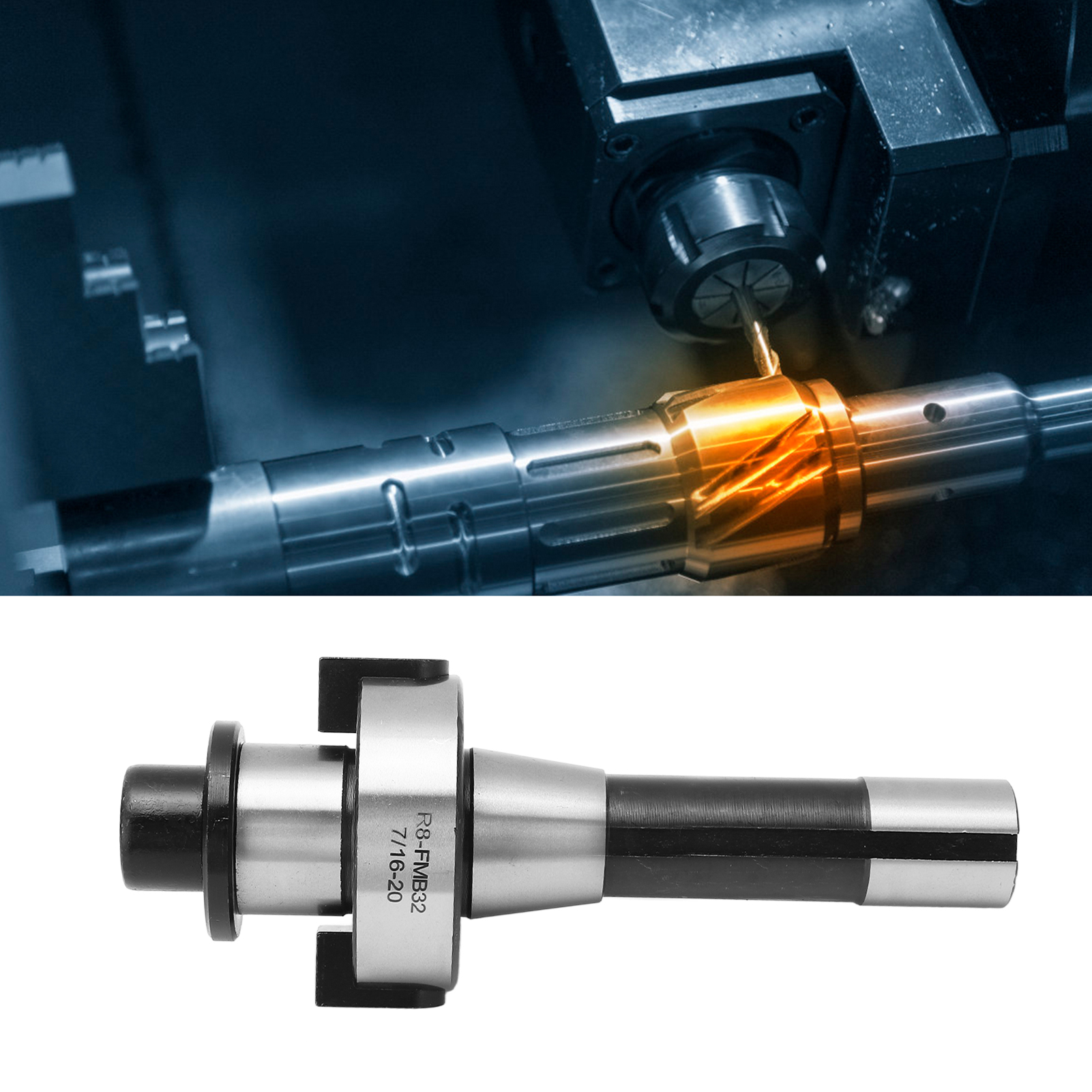 R8-fmb32 7/16-20 Gewinde-werkzeughalteradapter Für Fräsmaschinenhalterung Und Fräswelle