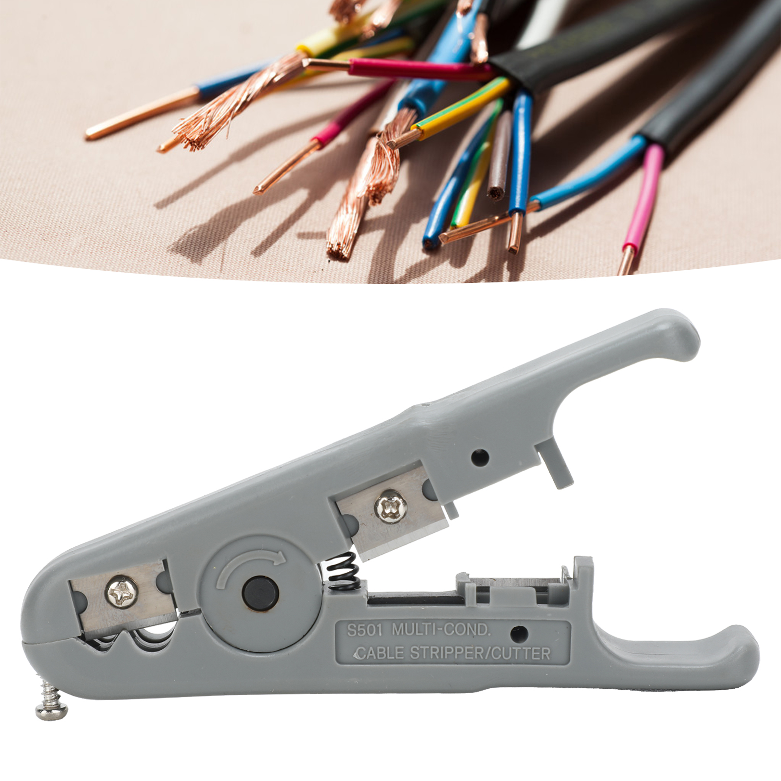 Ht-s501a Koaxialkabel-abisolierzange, Drehbare Zange, 108 X 56 Mm, Handzange, Geeignet Für Verschiedene Telefonleitungen Und Netzwerkkabel