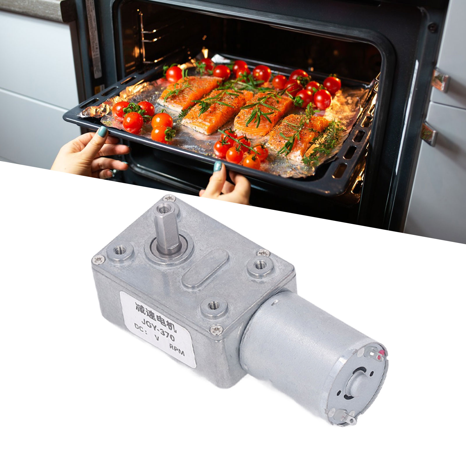 Jgy-370 12v 12v Reversibler Schneckengetriebe-gleichstrommotor, Einzelne 12mm Welle, Niedrige Drehzahl (3 U/min), Mit Montagehalterung