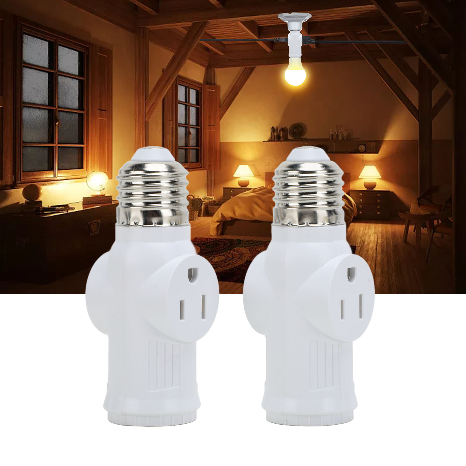 E26-schraubsockel (amerikanischer Standard) – 2-zu-3-sockel-adapter
