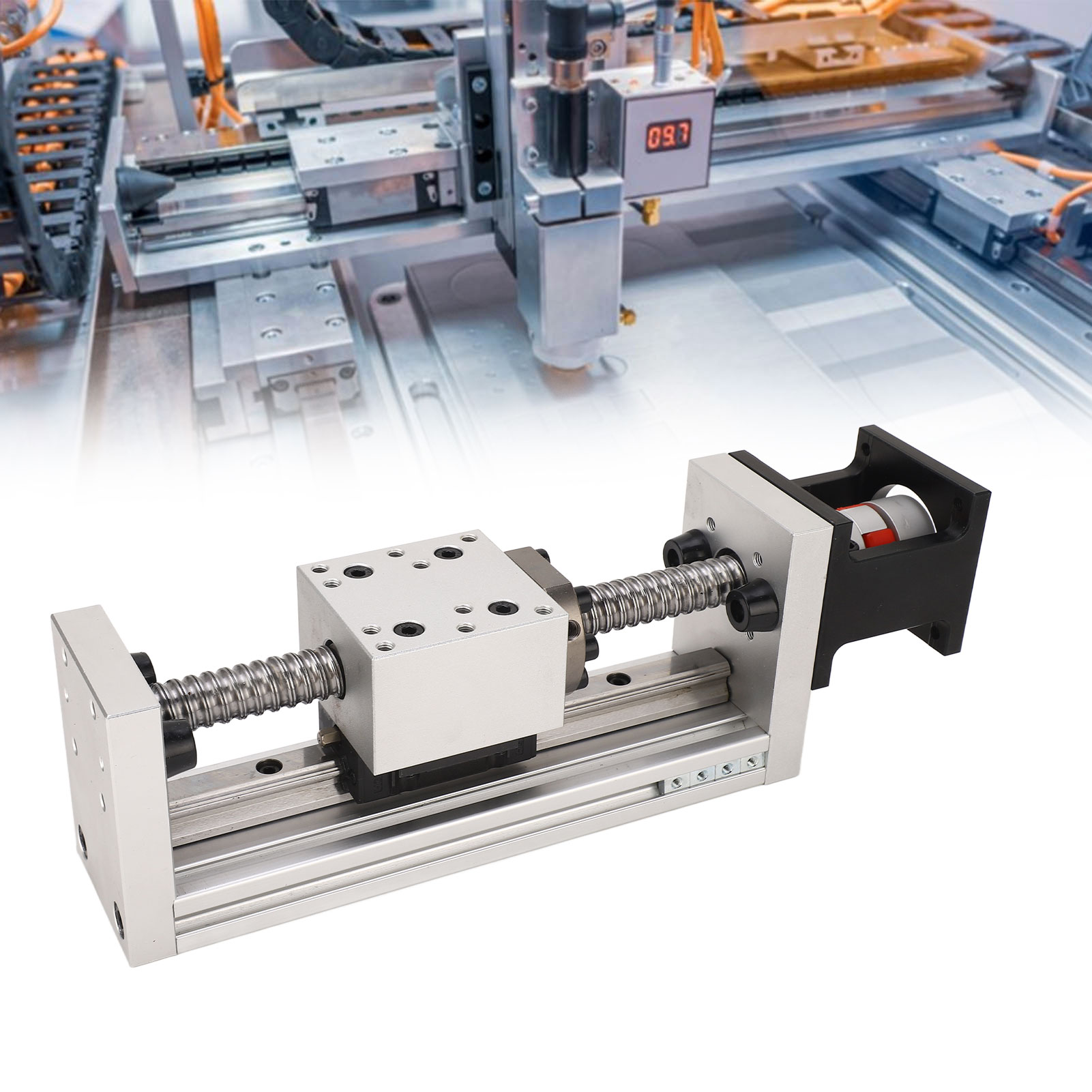 Linearschlitten Mit Kugelgewindeführung 1605, 200 Mm Nutzbarer Linearhub (ohne Motor), Lineare Numerische Steuerung