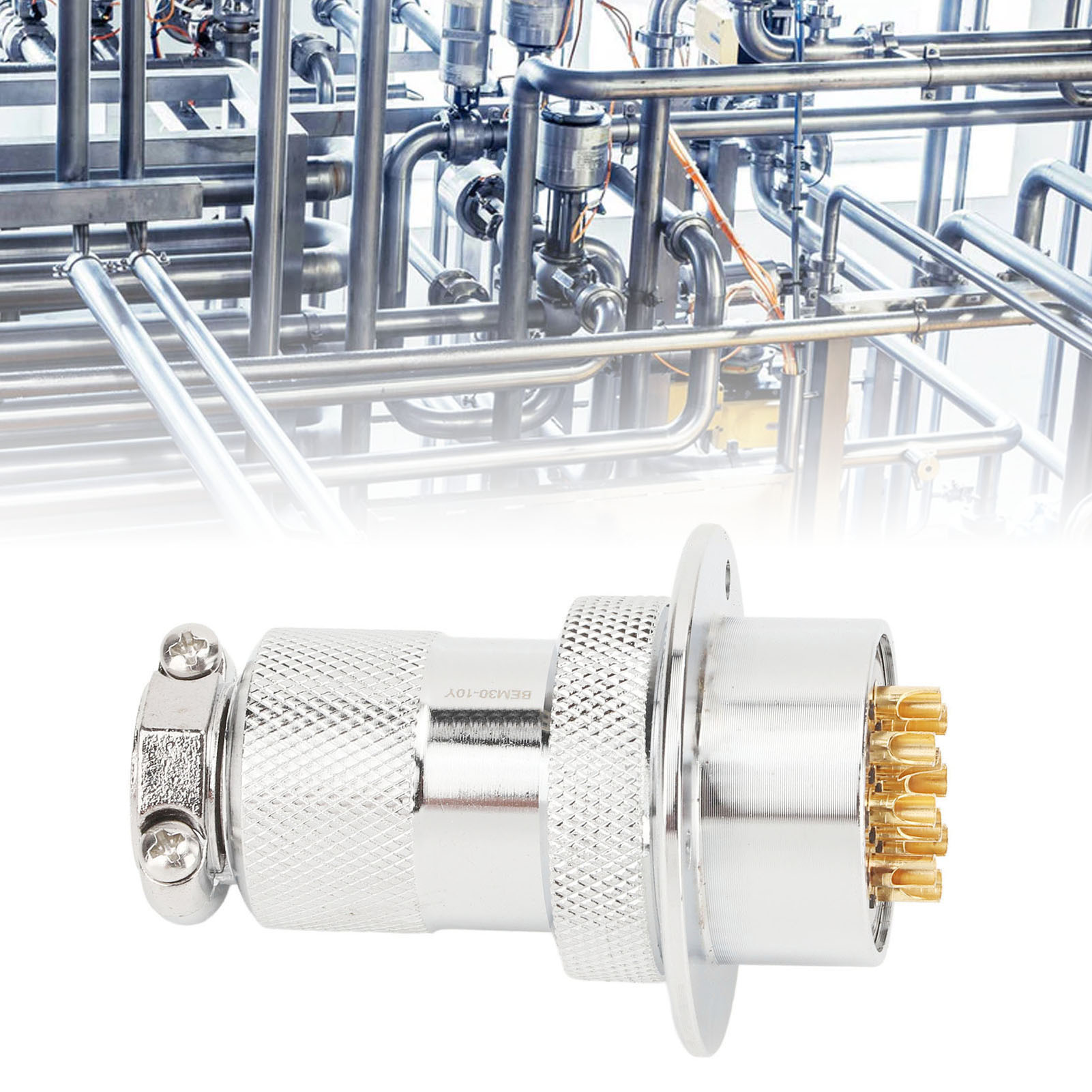 10-poliger, 30 Mm Runder Flansch-luftfahrtstecker (stecker Und Buchse)
