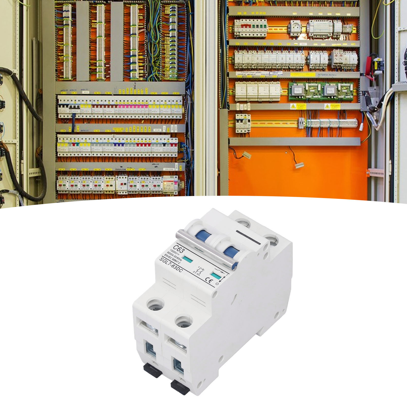 Sungo L7 Dc Miniatur-leistungsschalter, 2p 1000v 63a Trennschalter Für Solar-photovoltaikanlagen, Din-schienen-leistungsschalter.