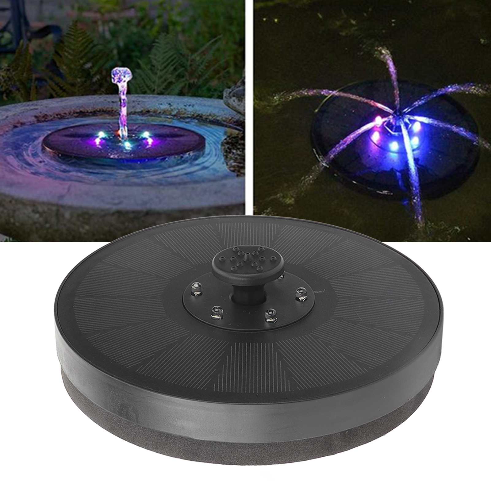 Sp13d Solarbetriebener Beleuchteter Springbrunnen