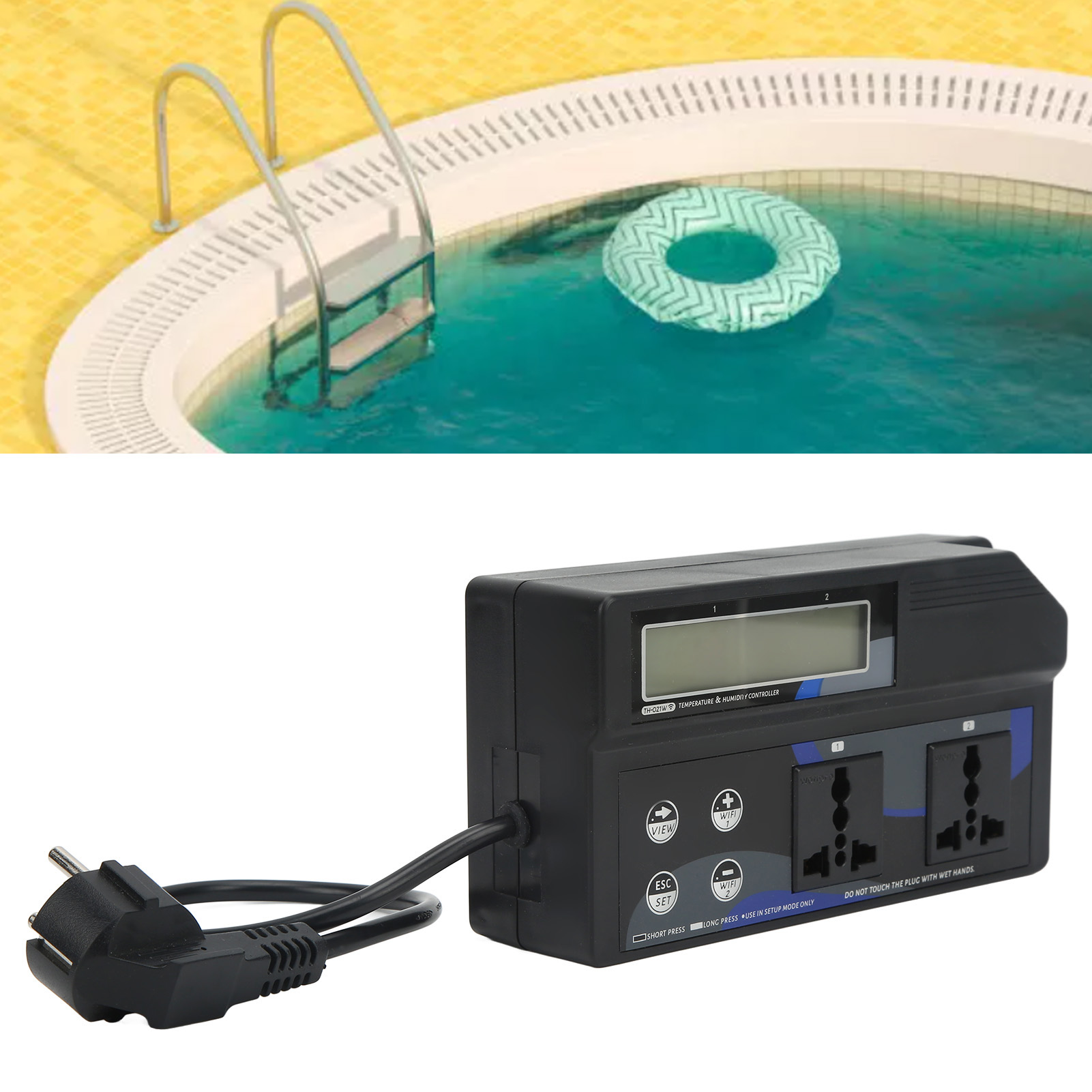 Th-021w Tragbares Tischthermometer Und Hygrometer Mit Wi-fi Und Echtzeitüberwachung (europäischer Standard 250 V)