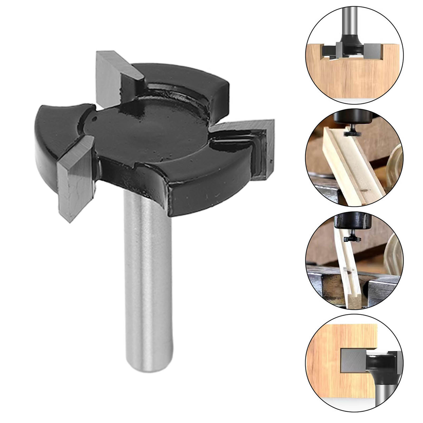 Dreischneidiger T-nut-holzfräser, 6,35 Mm Schaft, Nutfräser, T-nutfräser, Trennfräser Für Geschweißte Bretter, Zapfenfräser