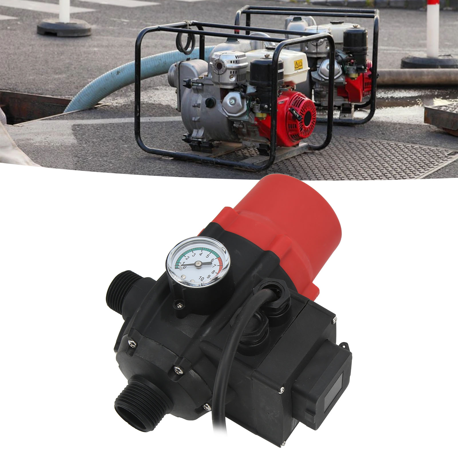 Wasserdichter, Einstellbarer Druckregler Für Wasserpumpen, Rot, 1,5 Bar-3,0 Bar, Europäischer Standard 220v-240v.