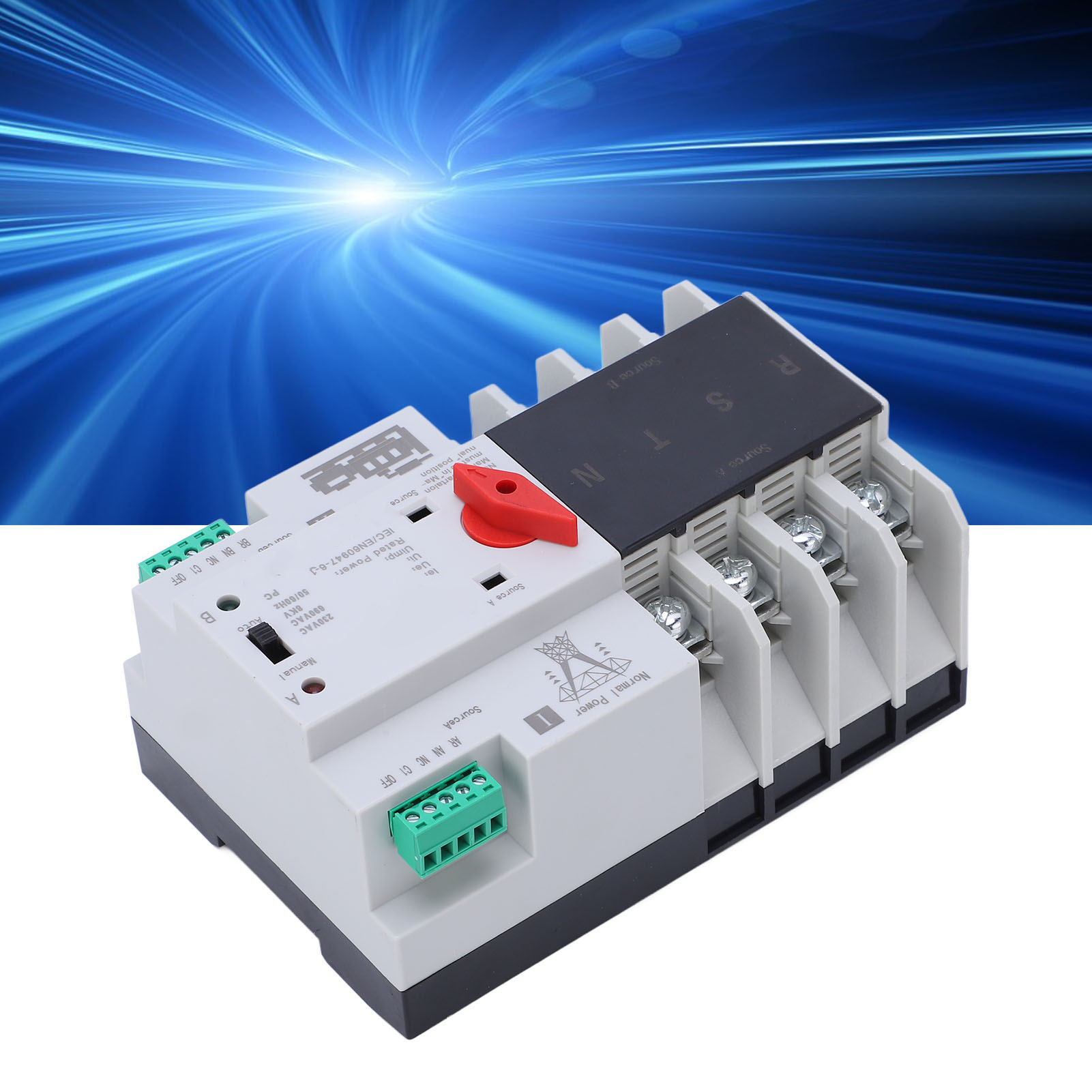 Chlt-125/4p Ac230v Dual-netzteil Mit Unterbrechungsfreier Automatischer Schaltschaltung, Schneller Schaltsteuerung, Millisekunden-schaltung, 100a Unterbrechungsfrei