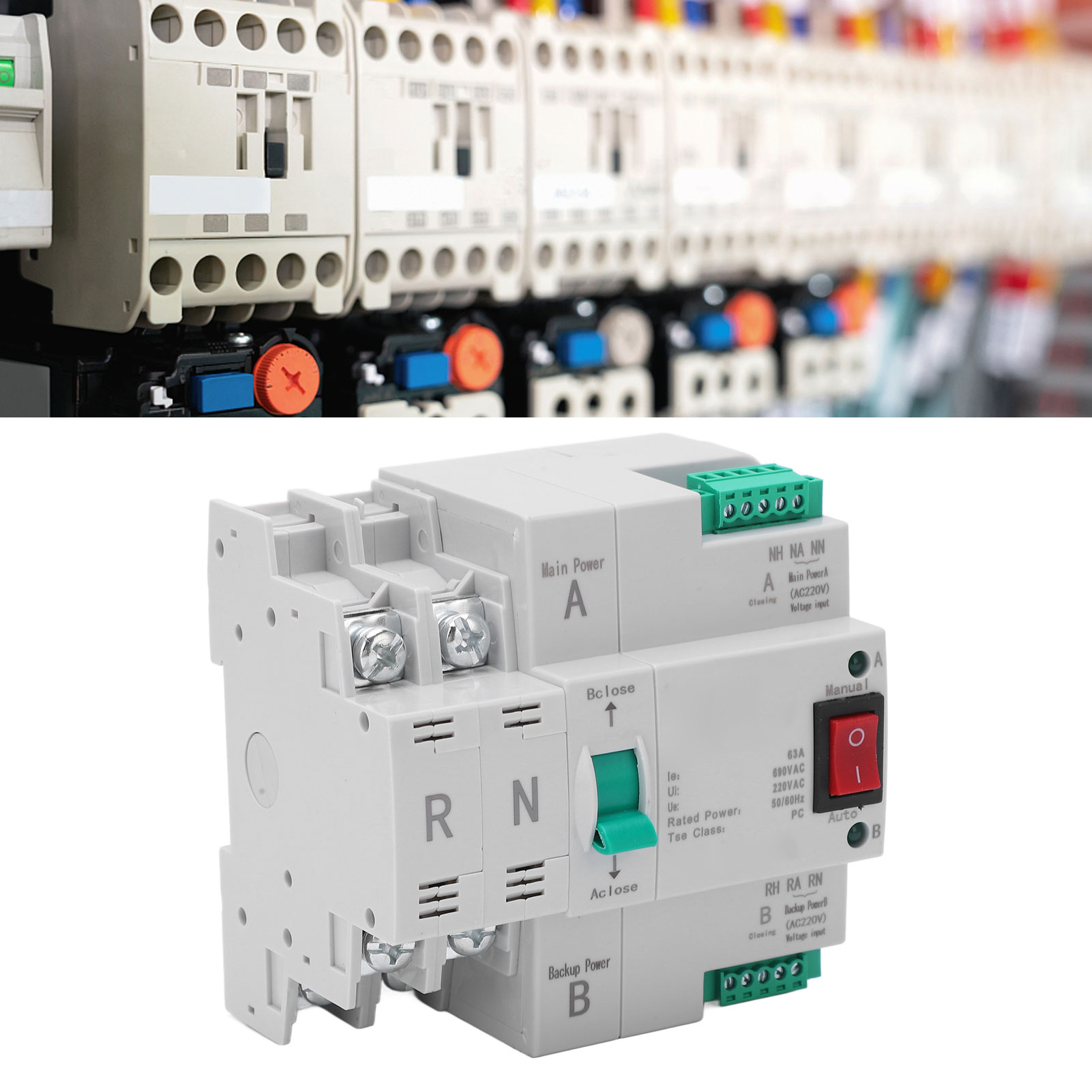 Chlt-63/2p Ac220v Doppel-din-schienen-schaltnetzteil Mit 80 A Unterbrechungsfreier Stromabschaltung